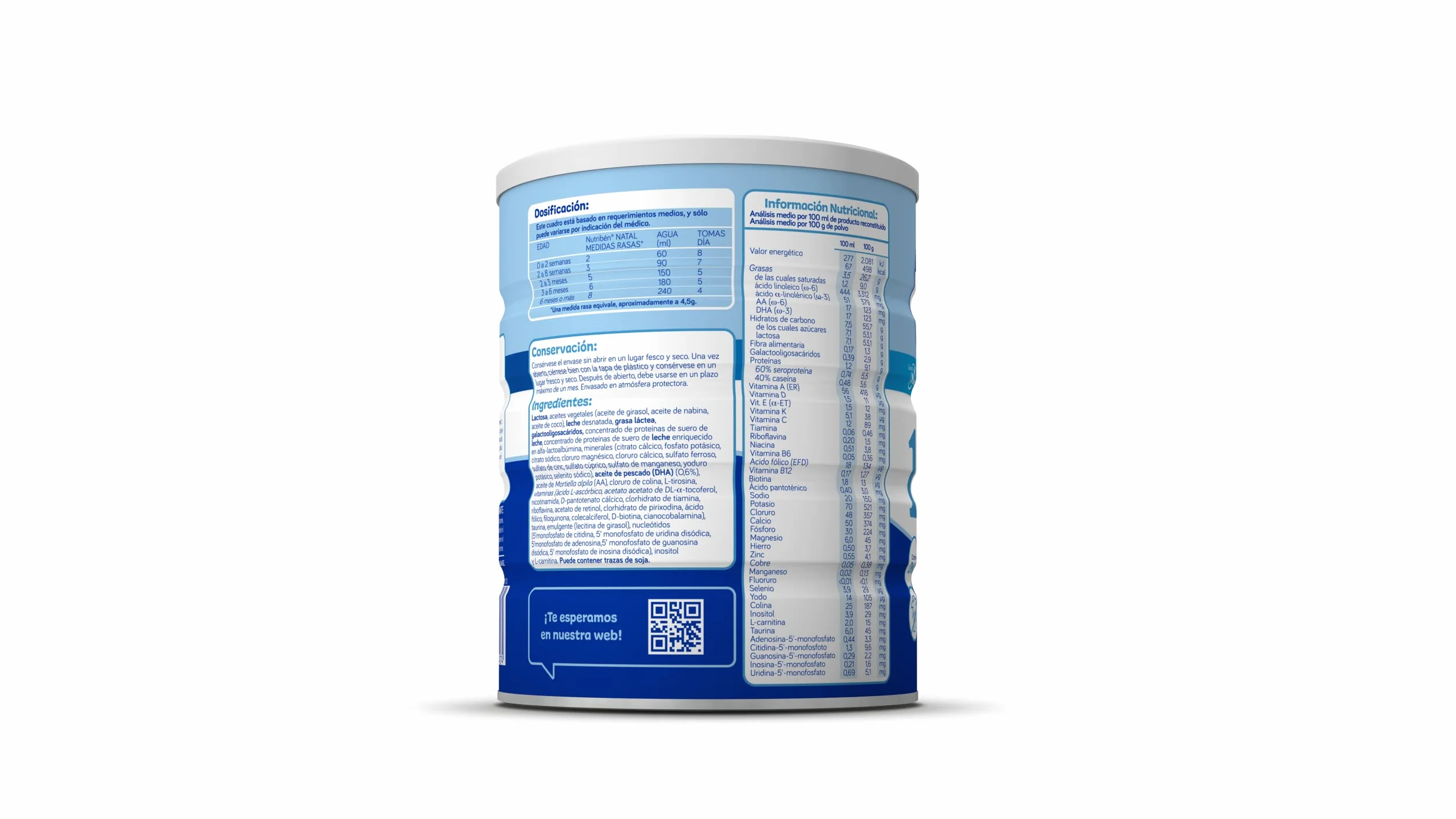 Nutribén Natal Pro Alfa 1 Leche en Polvo Bebé 1 Fórmula sin Aceite de Palma con DHA 400g