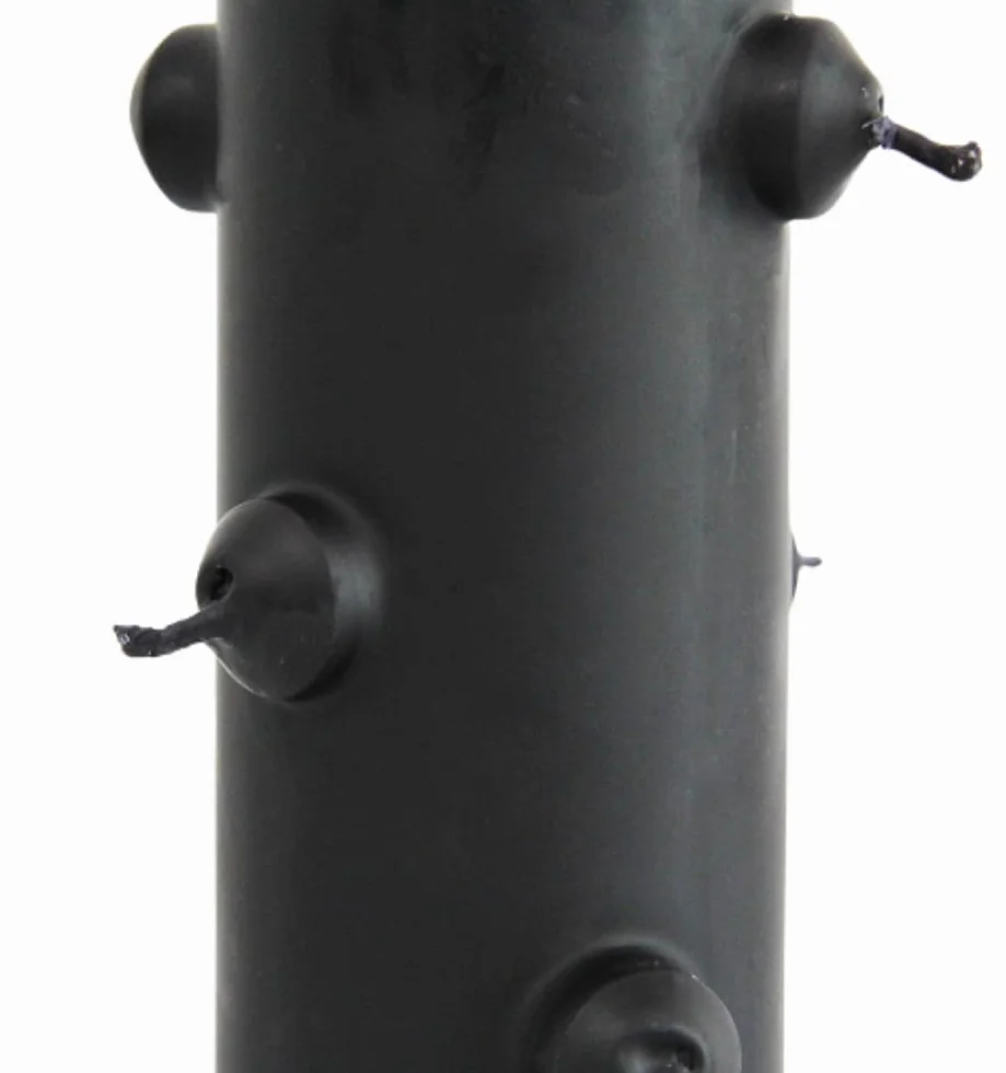 Velón Negro 7 Mechas Vela Esotérica 16 cm Alto 5,5 cm Ancho para Rituales Limpieza y Protección
