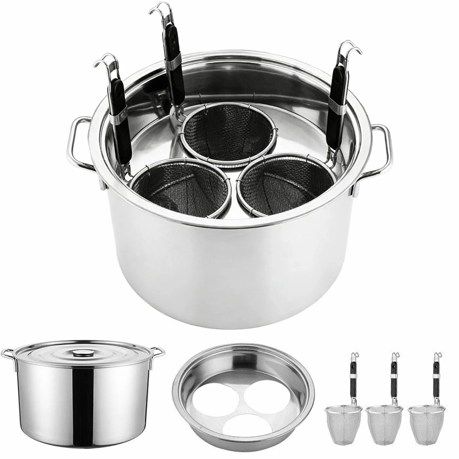 Olla Para Pasta Con Colador Integrado Acero Inoxidable Para Hervir Fideos | Hervidor De Pasta Para Hogar Para Hogar Familias Cocineros Principiantes Profesionales Comidas Verduras