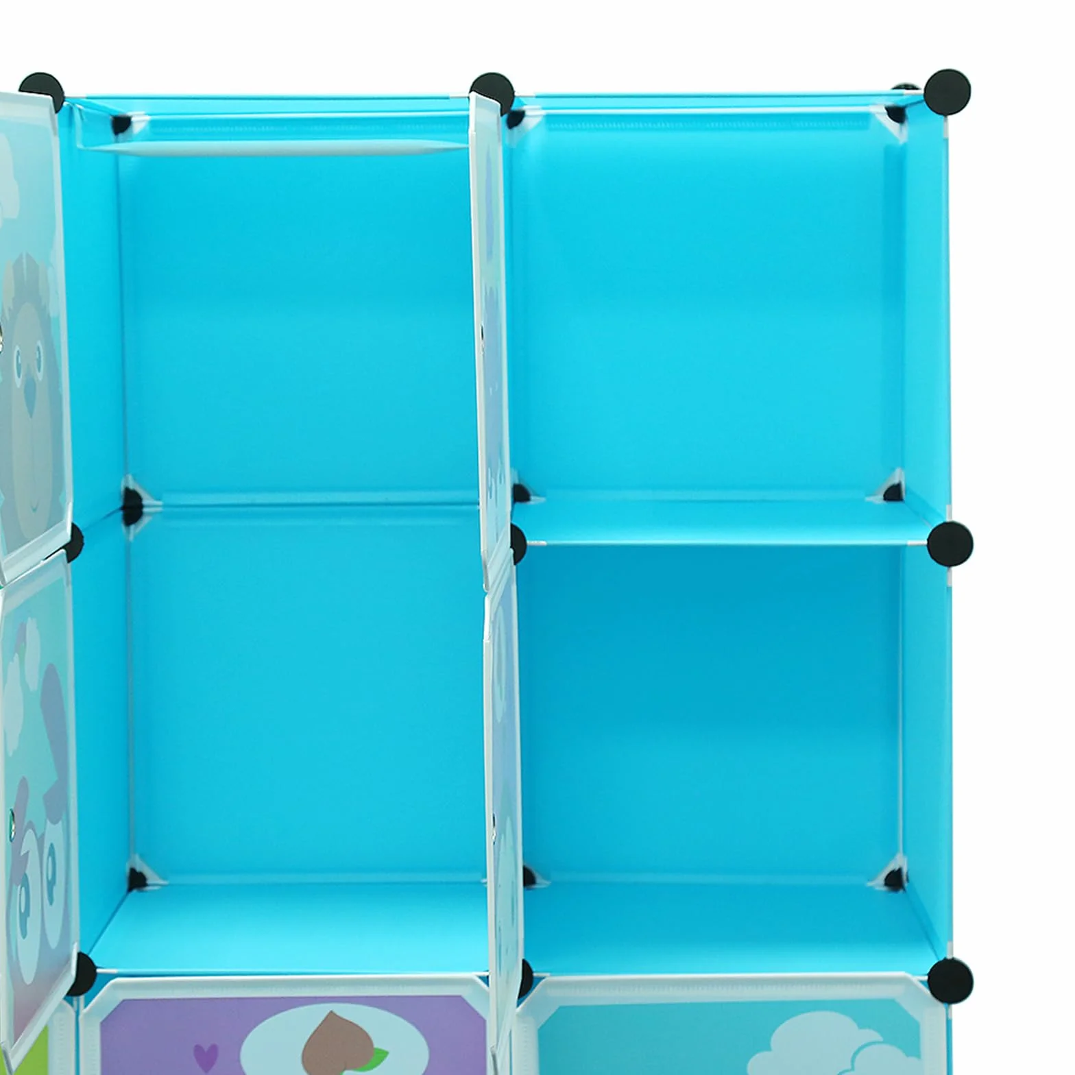 Armario infantil 12 espacios 4 capas con puertas para ropa zapatos baño juguetes