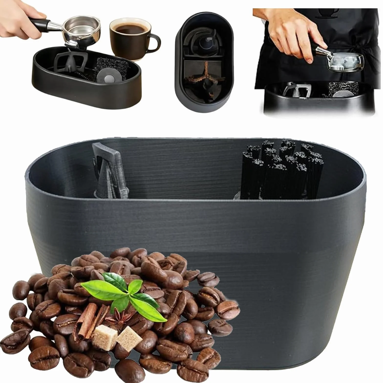 Kit de limpieza de portafiltro de café, limpiador eléctrico de cajas, recogedor de tierra, cepillo profesional para espresso, dispositivo de filtro de máquina de café para sistemas barista