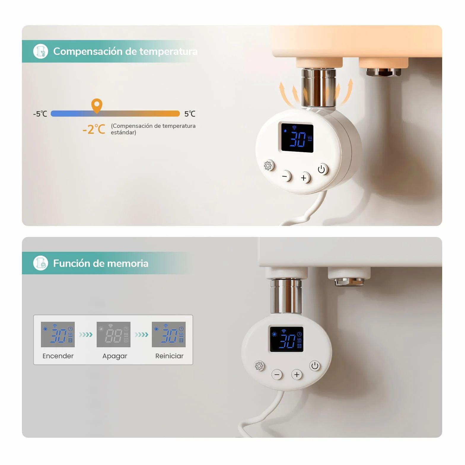 EMKE Radiador Toallero Eléctrico con WiFi Termostato 76x50 cm, 400W Blanco, Toallero Eléctrico de Bajo Consumo, Resistencia Calefactora con Temporizador,Calienta Toallas,Secatoallas