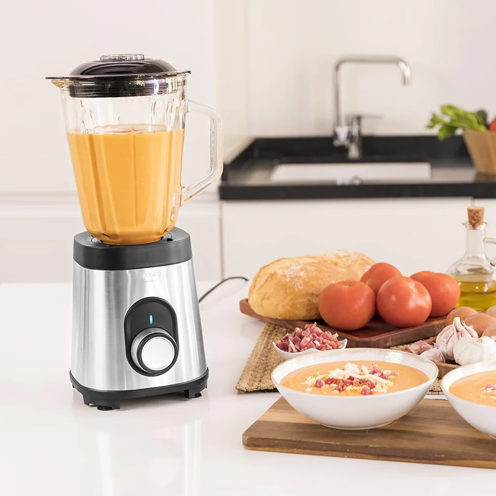 Cecotec Batidora de Vaso Power Black Titanium 1800MAX PerfectMix 2000W 1,8L Titanio Negro Acero Inox