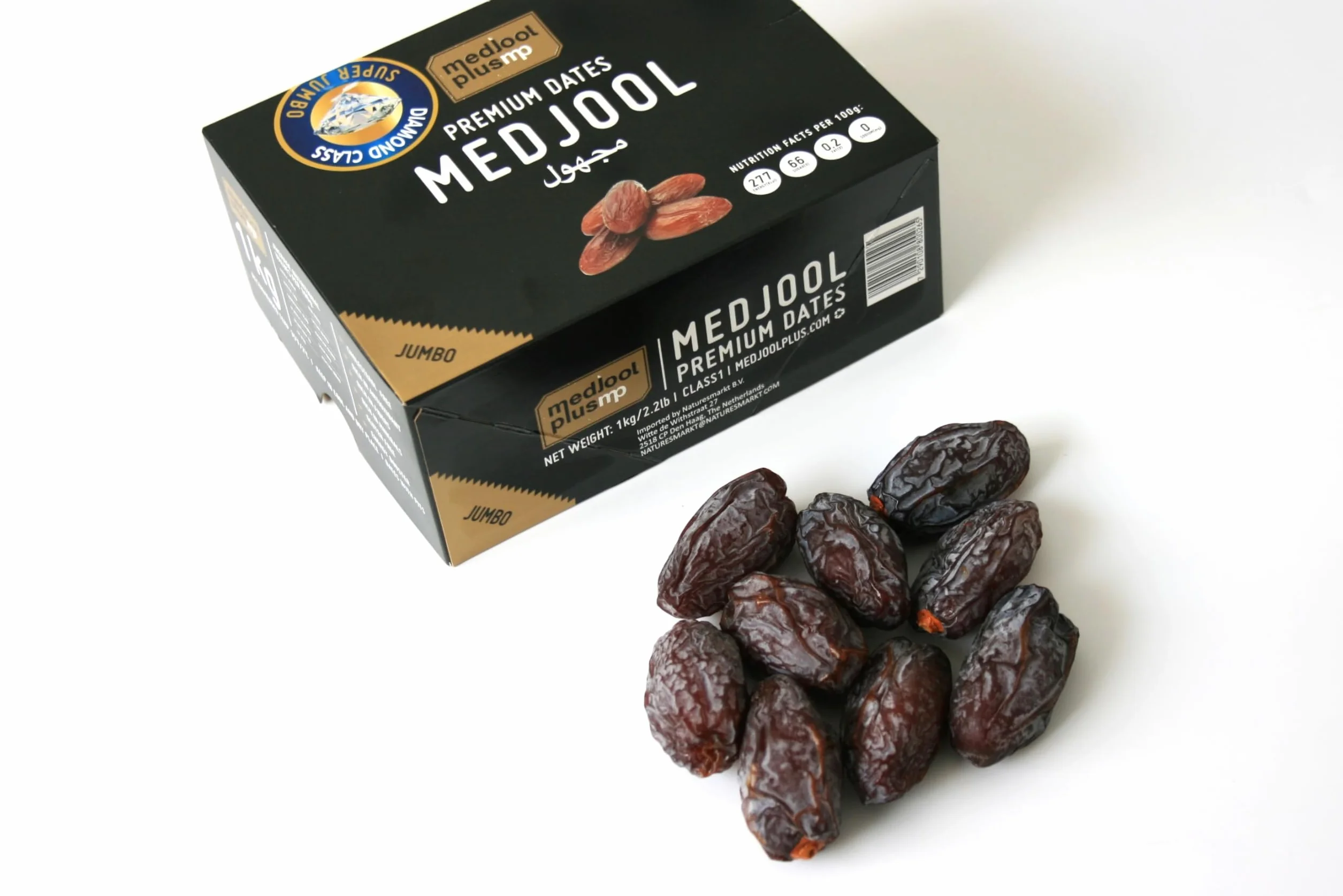 Dátiles Medjool Premium Super Jumbo 1kg Naturales con Hueso