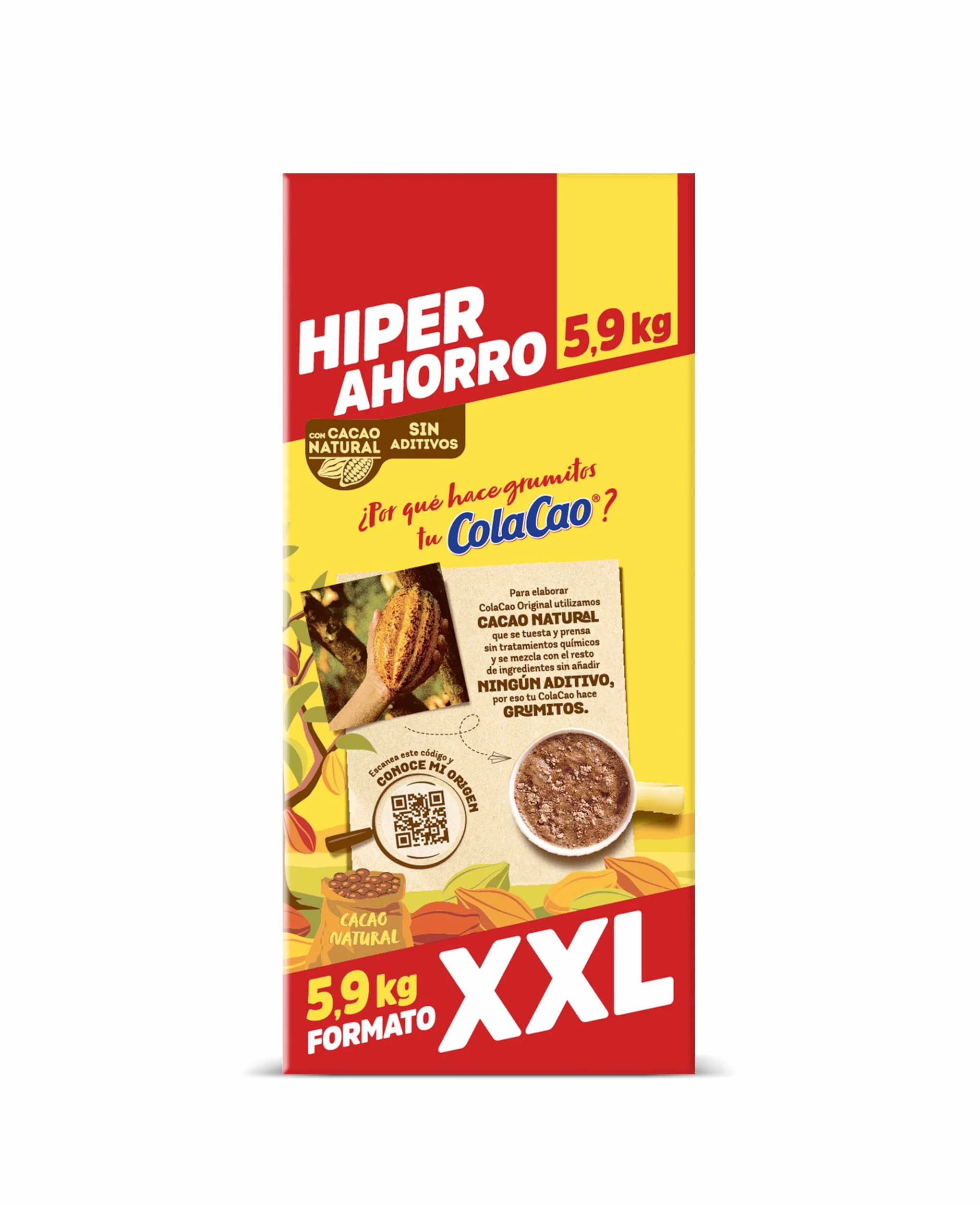 ColaCao Original Cacao Soluble Natural sin Aditivos 5,9 kg