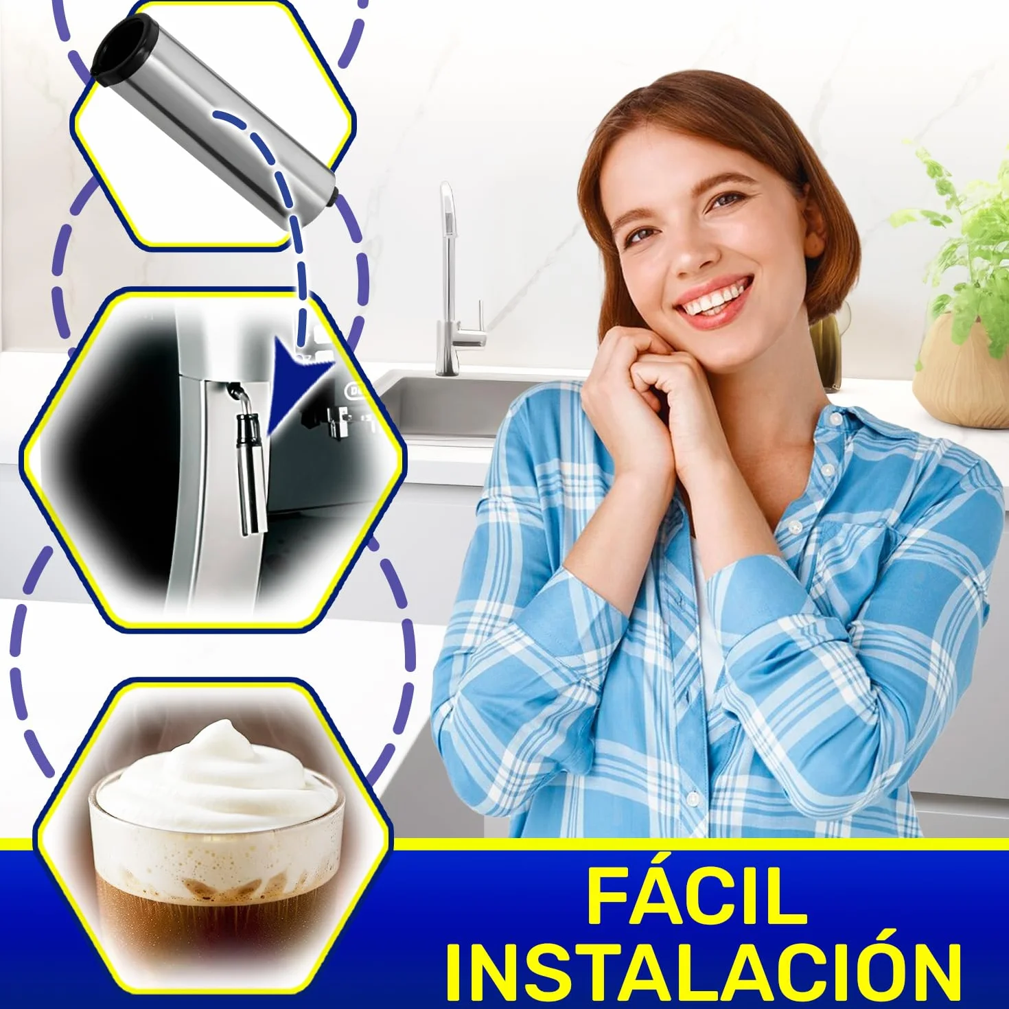 Tubo Externo para Espumador de Leche para Cafetera Superautomática con Código Original 5513270219 para DeLonghi - Garantía de 10 Años - MONTERAL