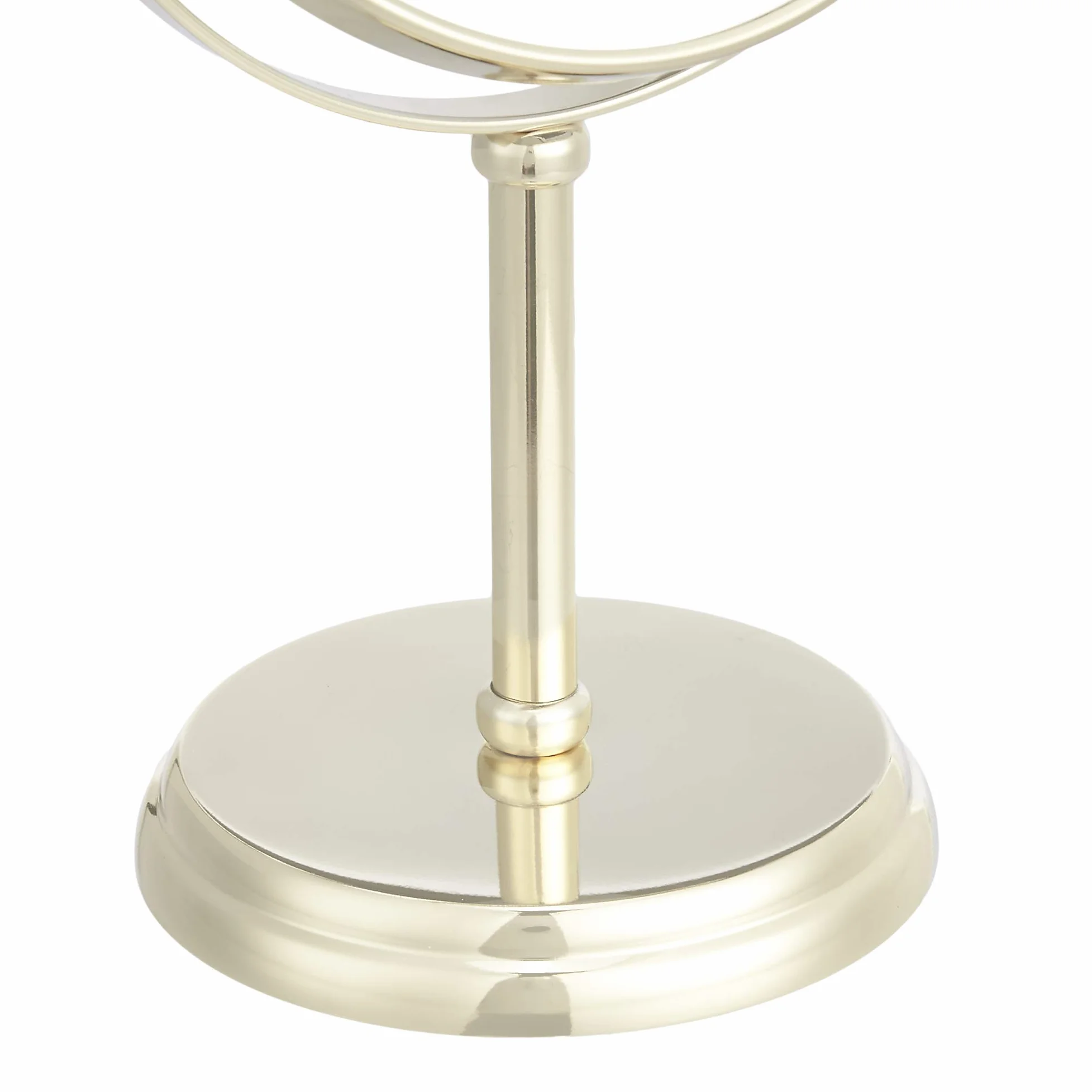 Amazon Basics Redondo Montaje en Mesa, Vanity Mirror, 18.3 x 12.5 x 30 cm, Dorado, 7.2 L x 4.92 W centímetros