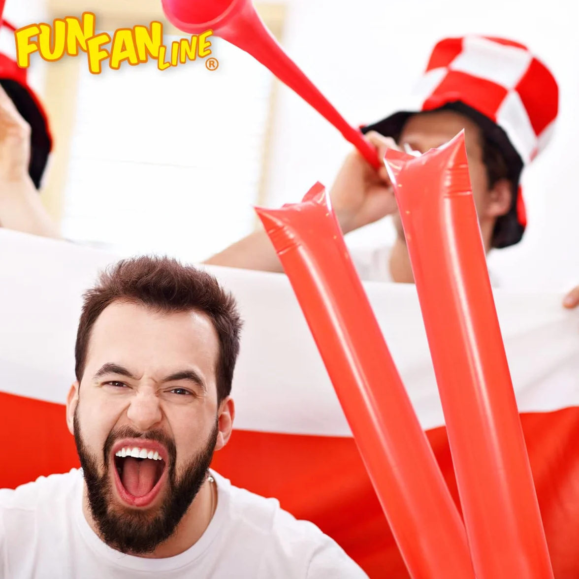 Pack 50 Pares Aplaudidores Hinchables Reutilizables para Deportes | Bastones Inflables Thunder Sticks para Estadios de Fútbol, Baloncesto, Maratones y Eventos Deportivos