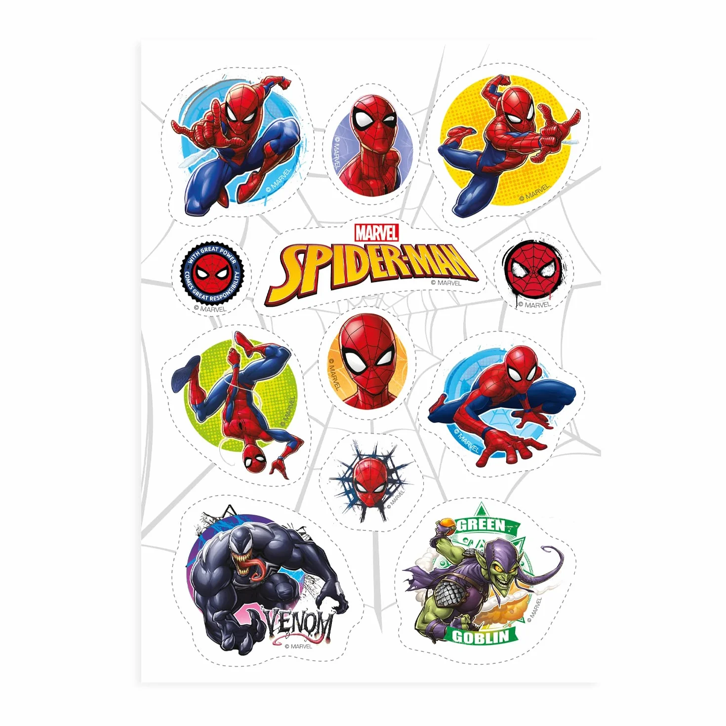 Spiderman Decoración Recortable de Tartas de Cumpleaños Infantiles