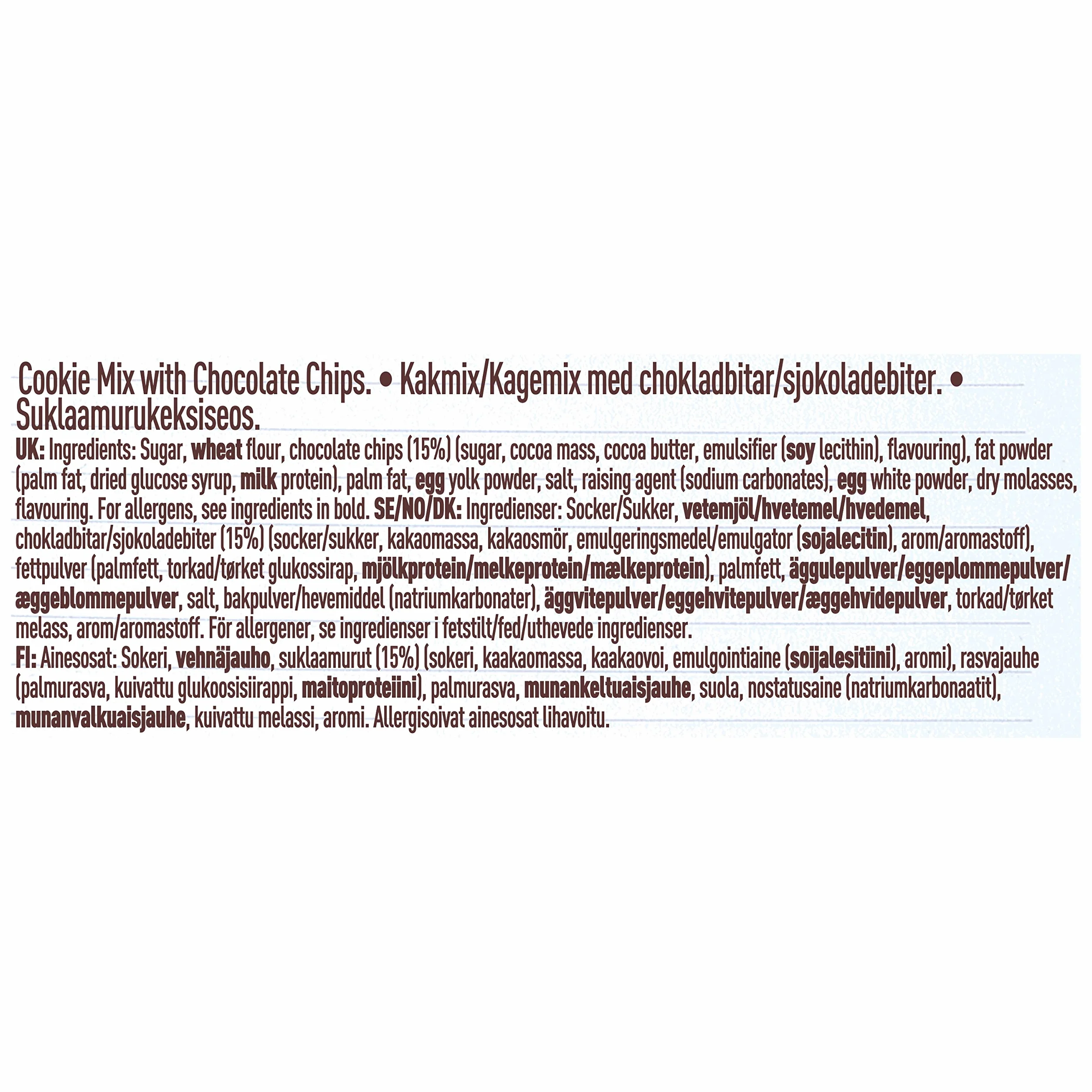 Betty Crocker Chocolate Chip Cookie Mix 200G 8 Unidades Galletas Caseras Americano