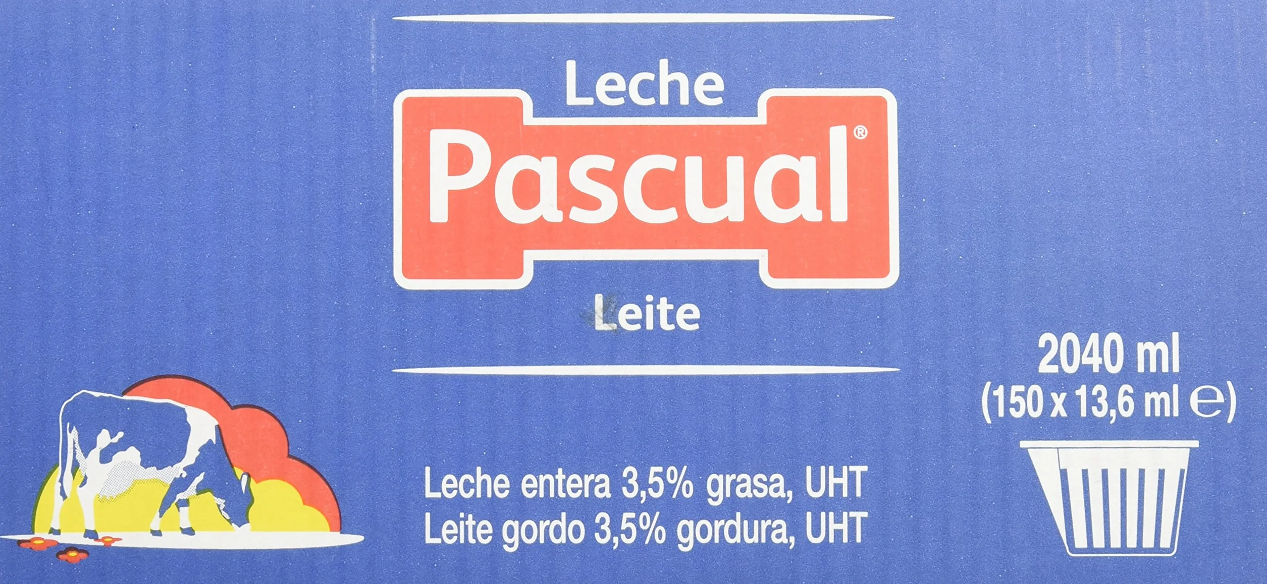 Leche Pascual Entera Caja 150 Tarrinas 14 ml Monodosis Sin Refrigeración