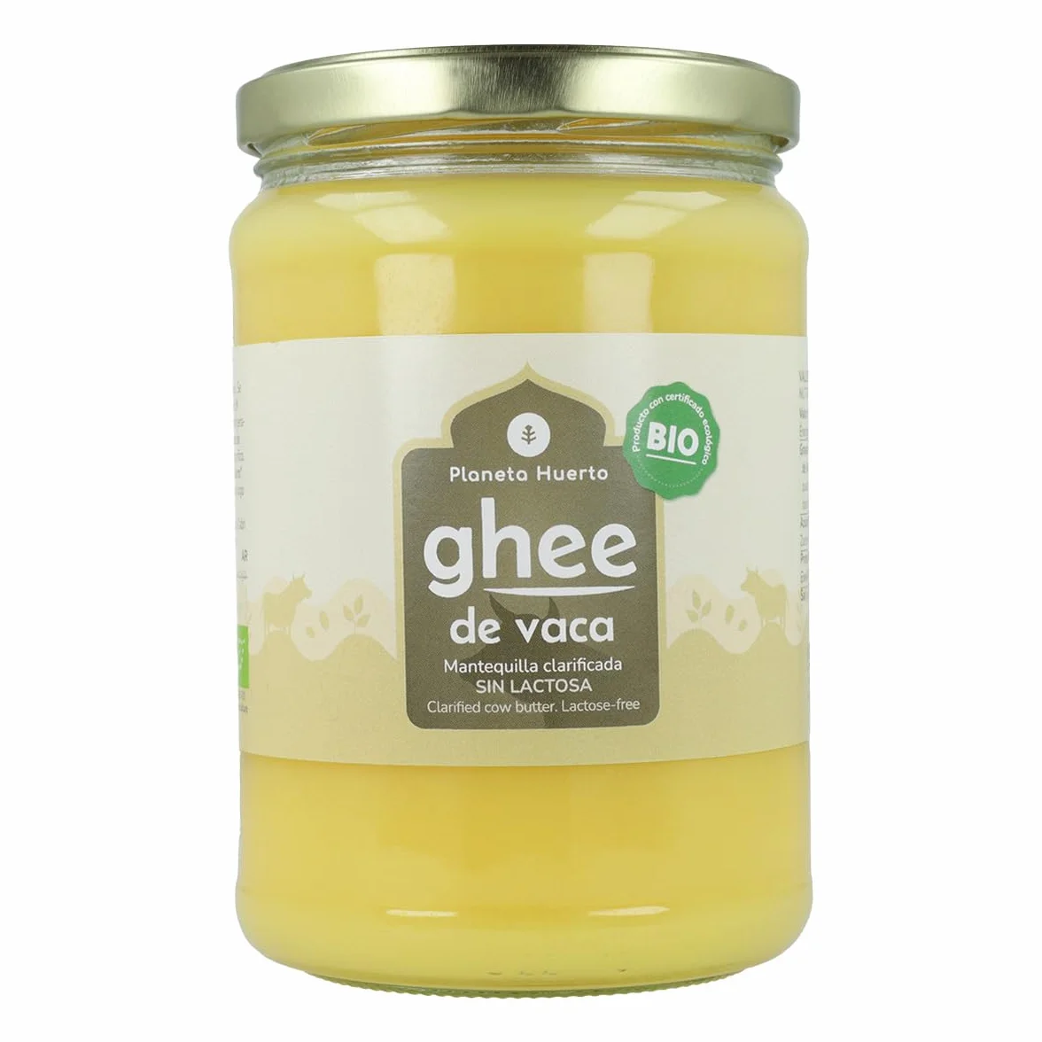 Ghee mantequilla clarificada ecológica 500 g Apta para dietas keto y paleo Sin lactosa ni gluten