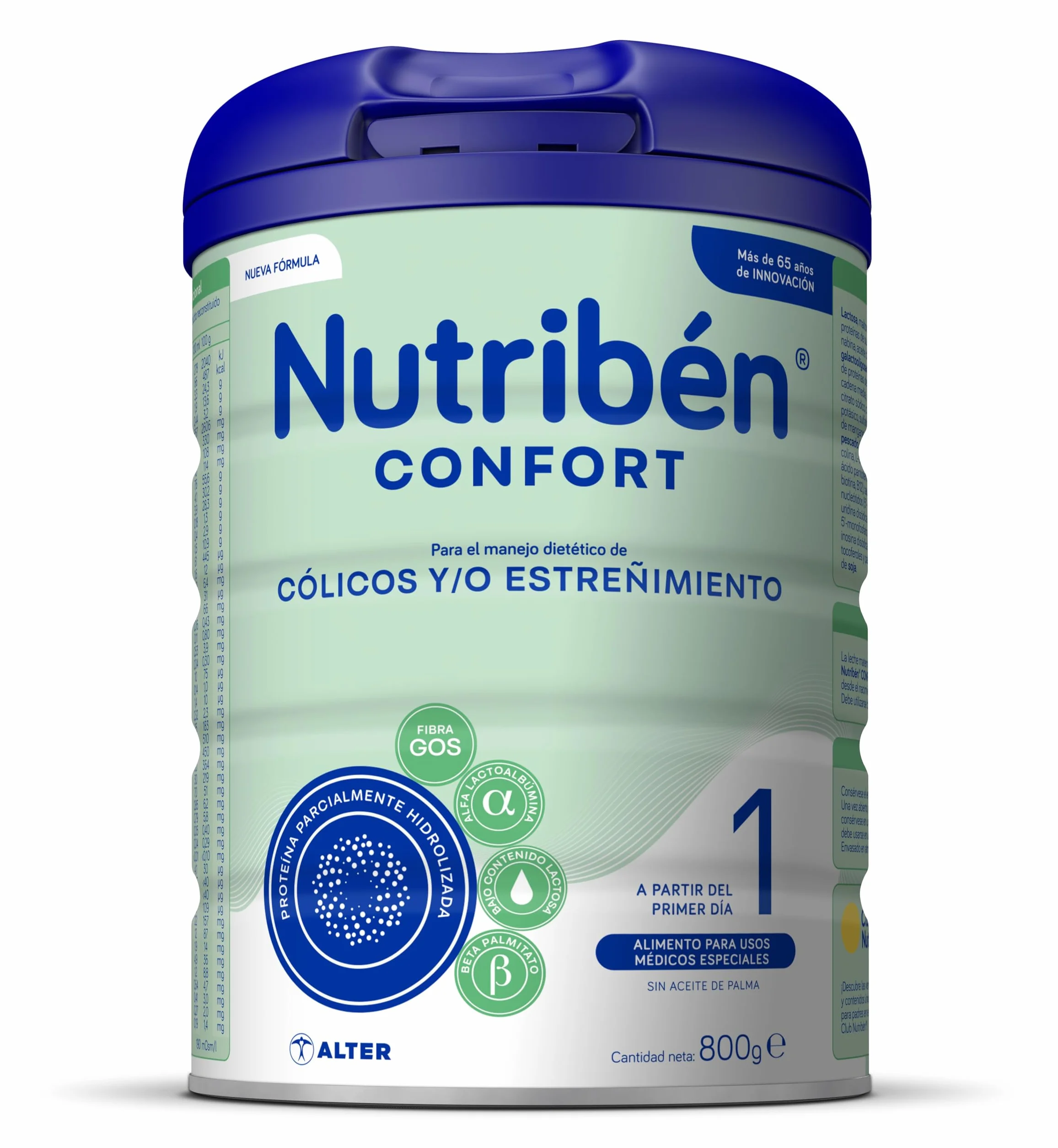 Nutribén Confort Leche en Polvo Bebé AntiCólicos AntiEstreñimiento 800g