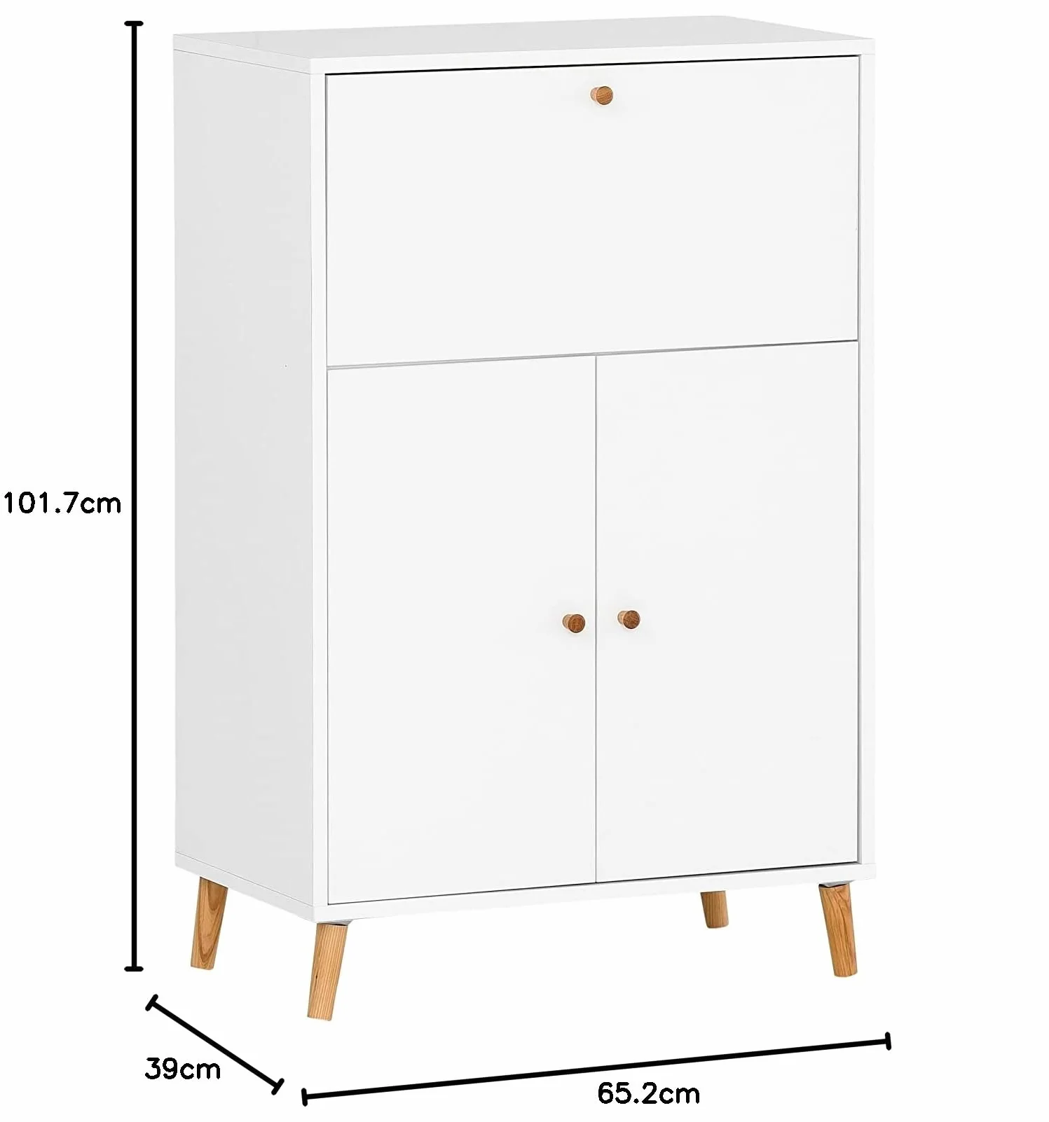 Schildmeyer - Escritorio a Base de Madera, Color Blanco, 65,2 x 39 x 101,7 cm