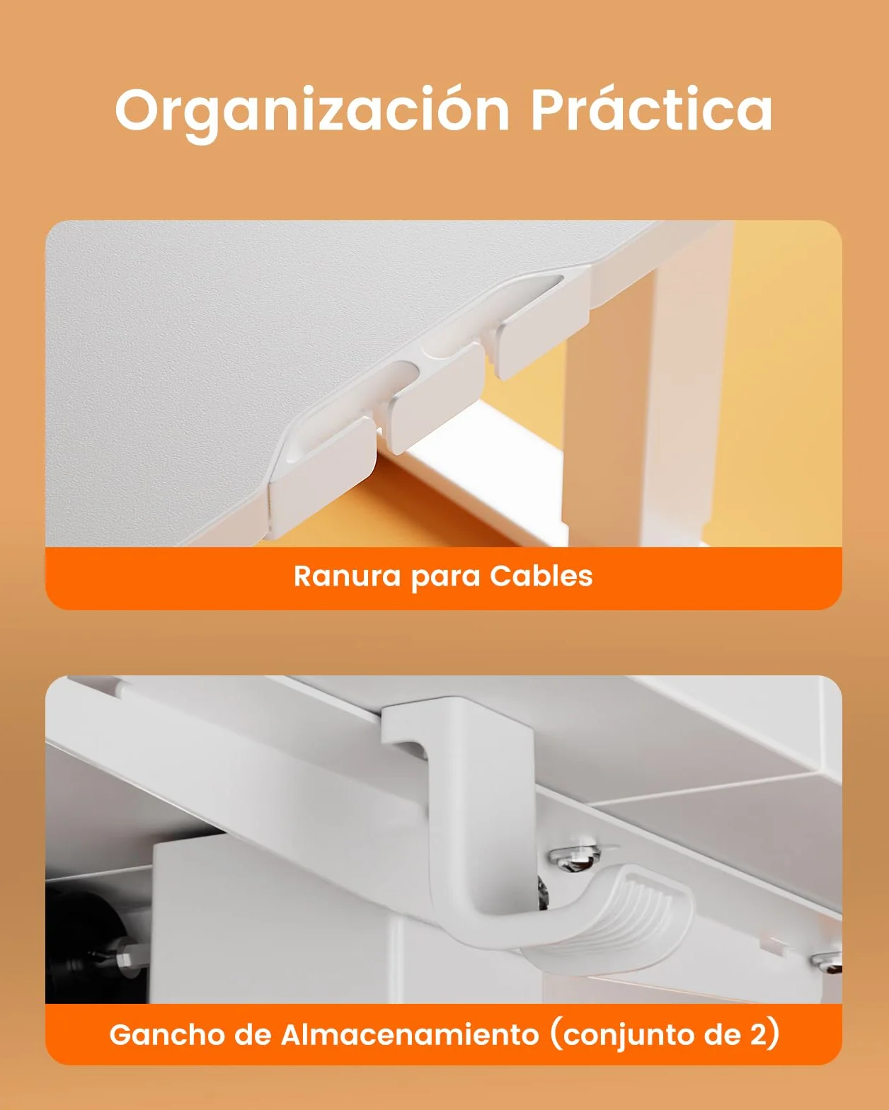 ErGear Escritorio Elevable Eléctrico 160x80 cm Blanco con Panel Inteligente de 4 Memorias