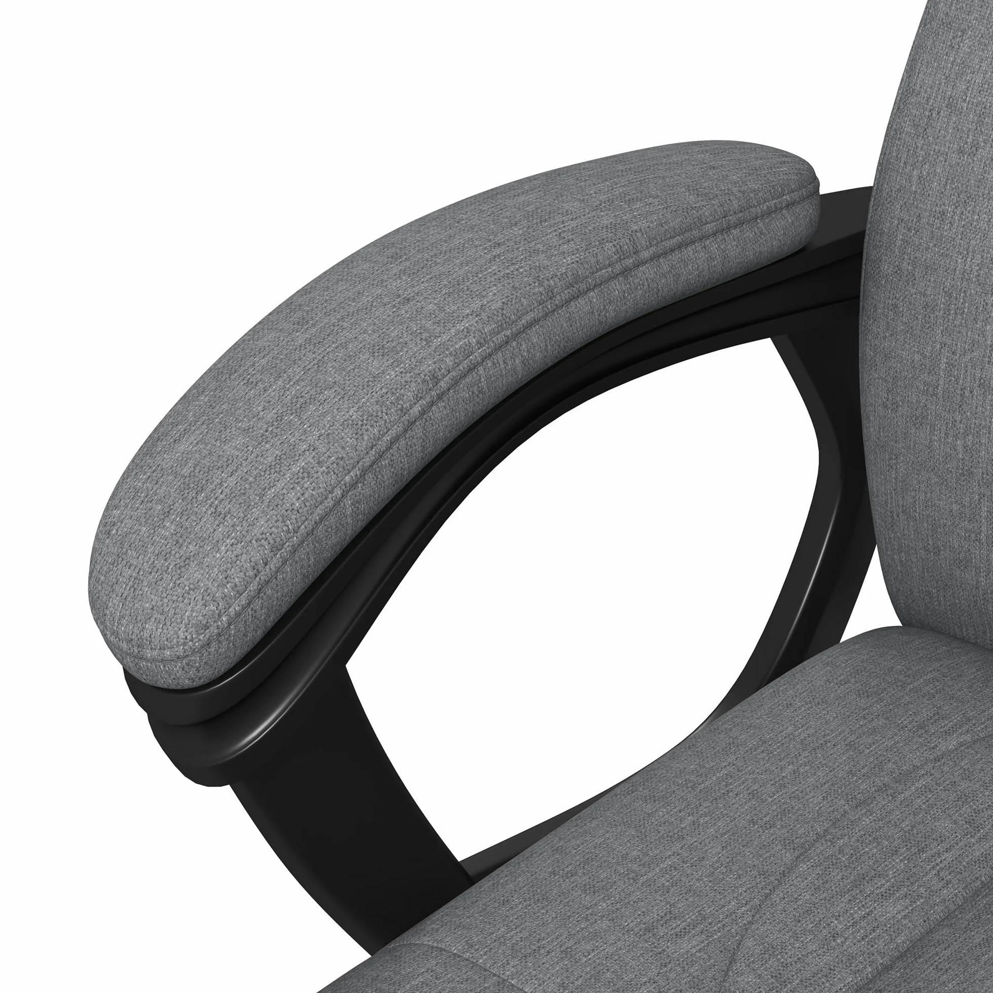 Vinsetto Silla de Oficina Ergonómica Giratoria Tapizada en Tela con Respaldo Alto y Reposabrazos Ajustable 66x75x110-120 cm Gris