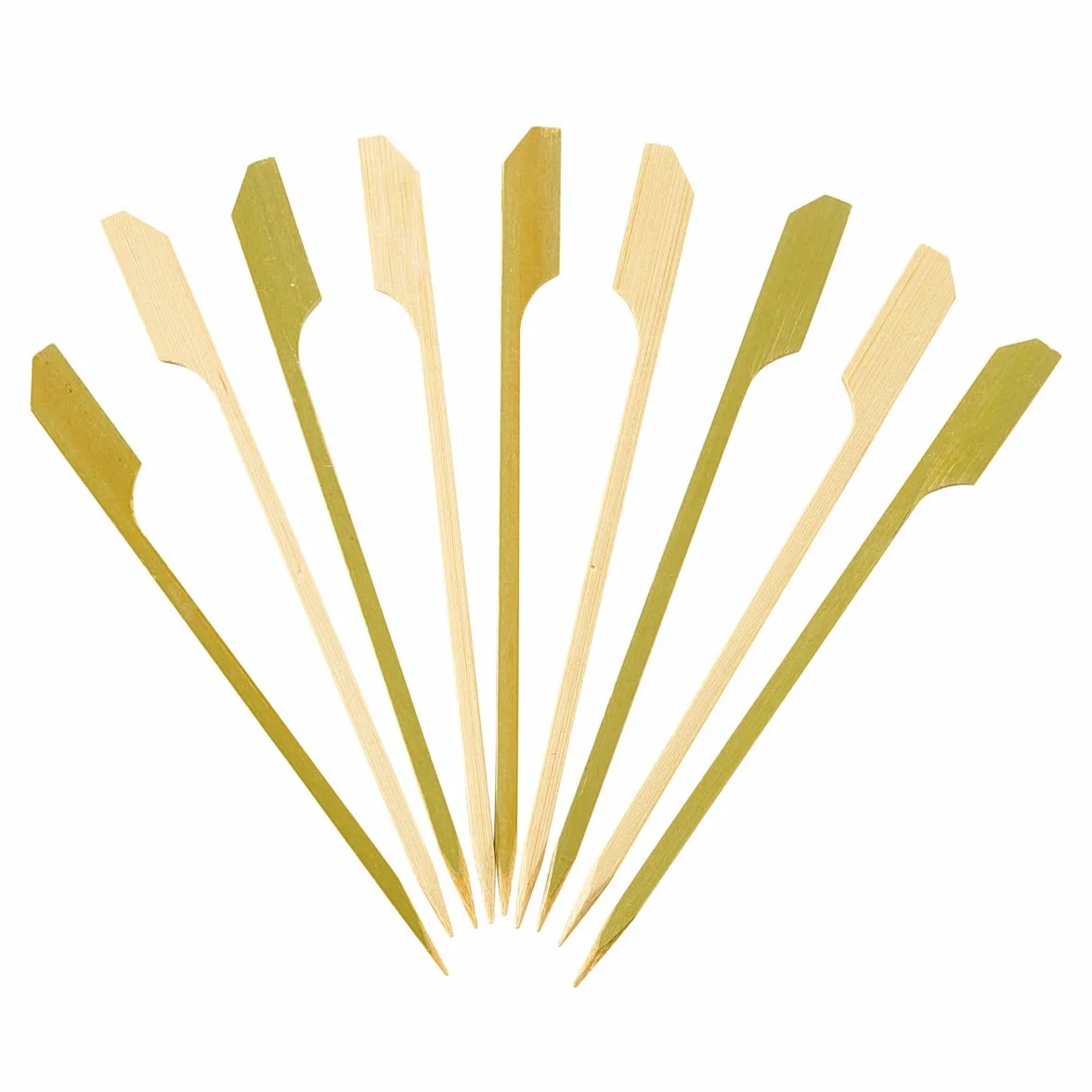 Comfy Package [100 unidades - 12 cm] Palillos de madera de, pinchos de bambú - Palillos para cócteles, parrillas, aperitivos, frutas, barbacoas y sándwiches.