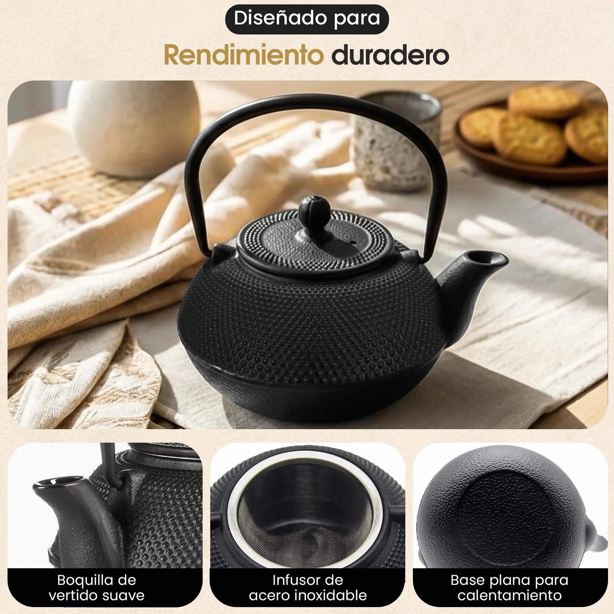 Dimono® hierro fundido de Asia tetera de jarra de hierro tradicional