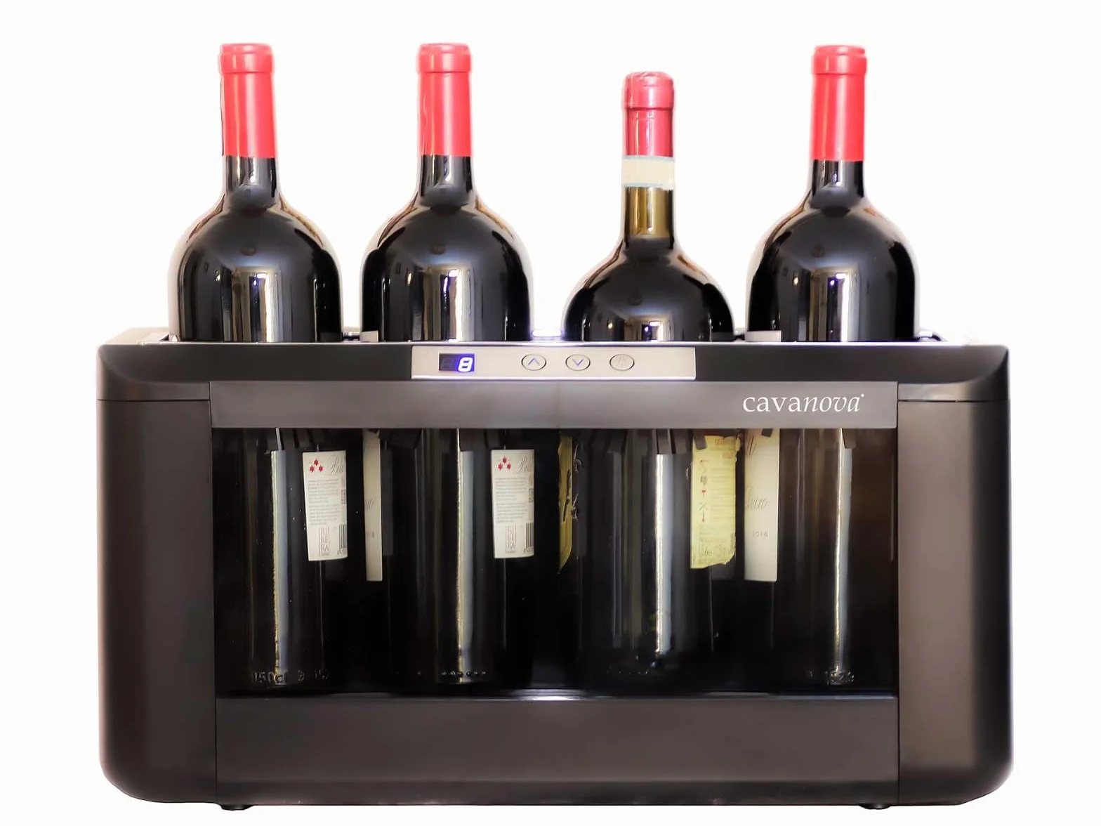 Enfriador de botellas, enfriador de barra vino horizontal para 4 botellas magnum o 5 botellas estándar OW004M CAVANOVA, Open Wine botellas magnum