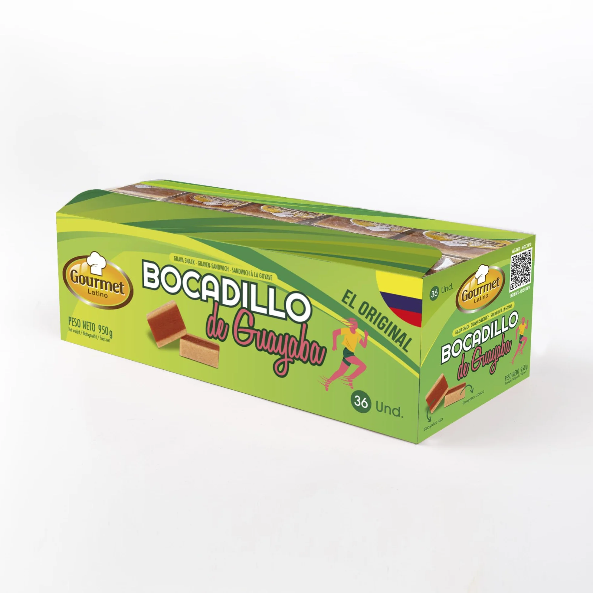 Gourmet Latino Bocadillos de Guayaba 950 g Pack 36 Dulce Alto Vitamina C Ciclismo