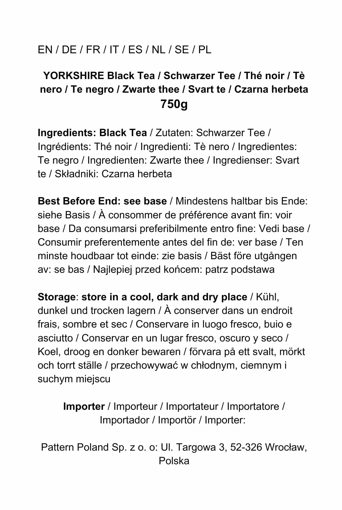 Yorkshire Tea Té Negro Intenso 240 Bolsitas