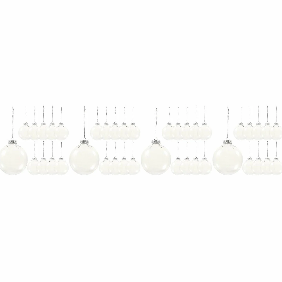 ABOOFAN Bolas de Plástico Transparente 8CM Decoraciones Navidad Rellenables para Adornos Navideños