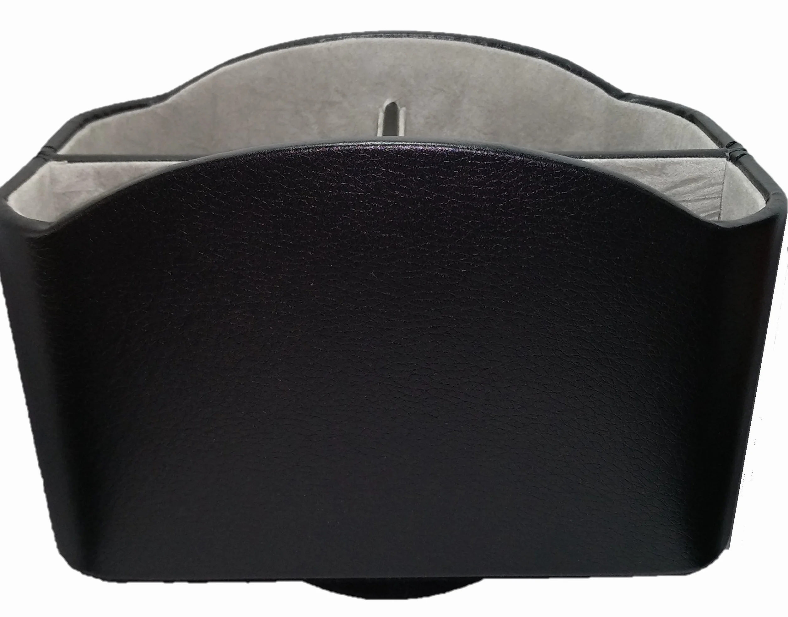 DRW Portamandos sobremesa Polipiel Negro con Base giratoria 18x10,5x13,3 cm