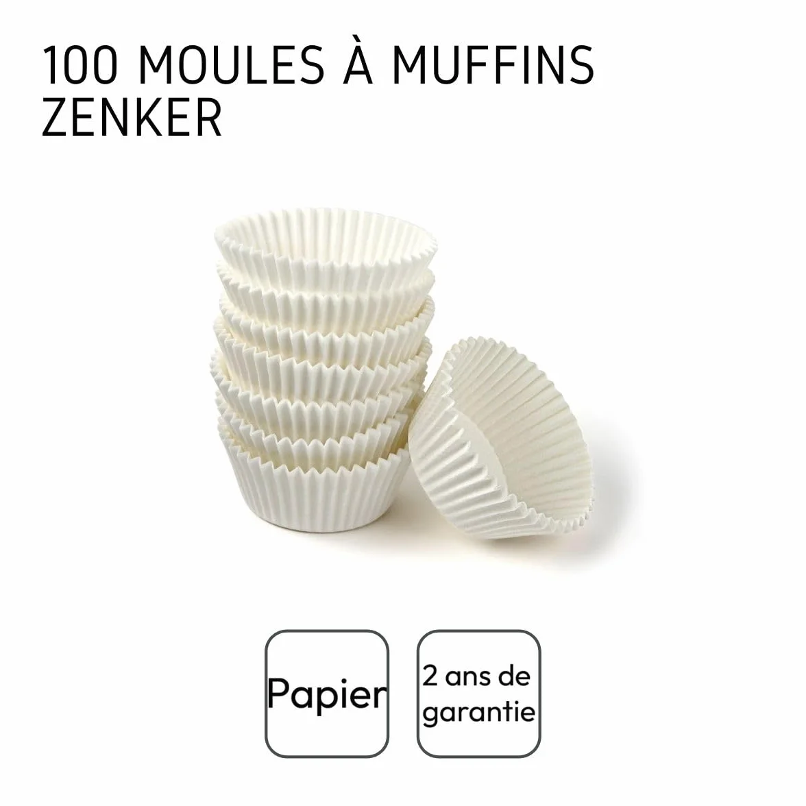 Zenker Cápsulas Magdalenas Papel 5cm Pack 100 uds