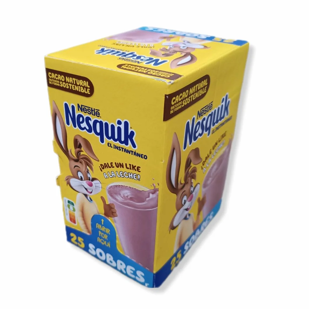 Nesquik cacao soluble instantáneo 1 estuche 25 sobres 337.5 g
