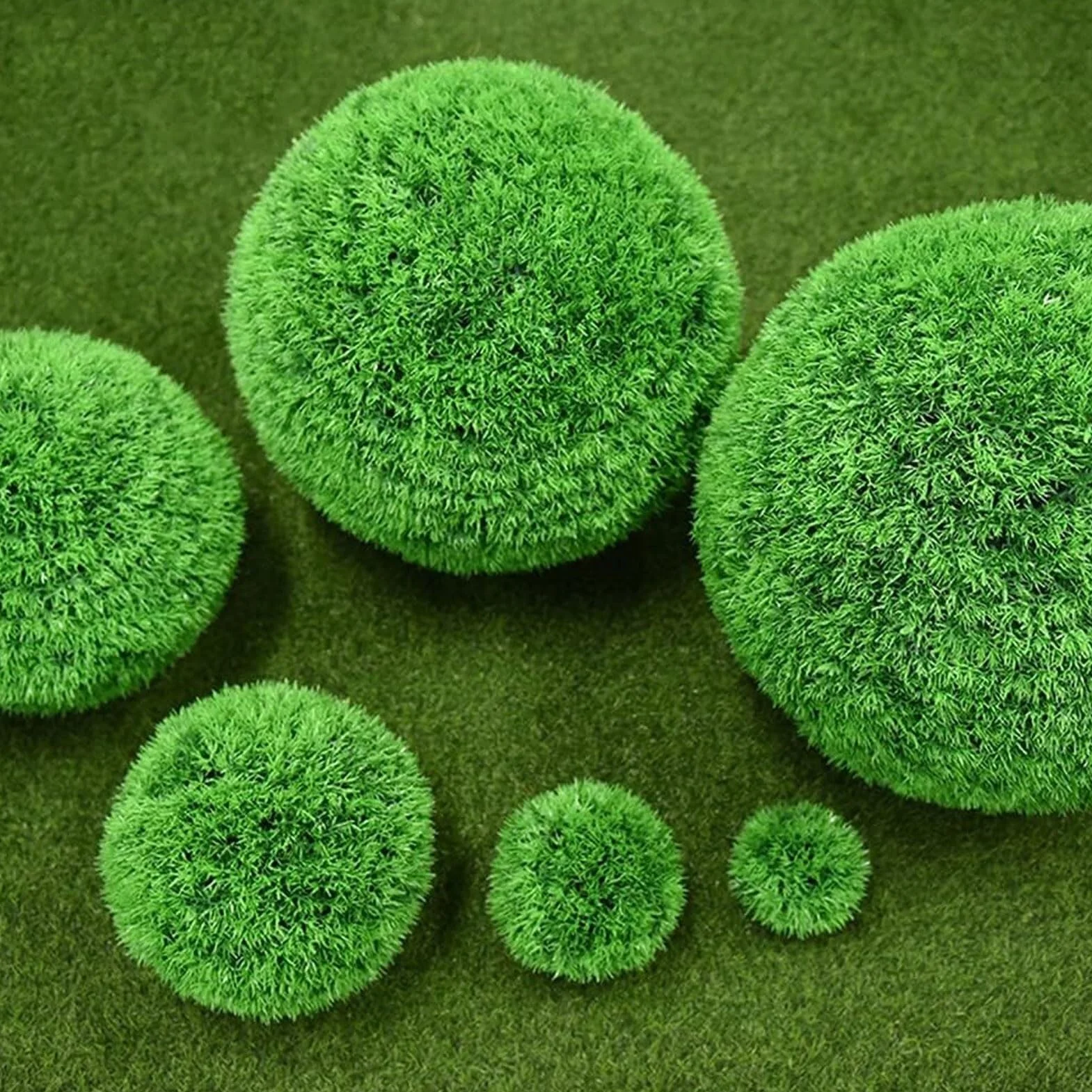 Bola De Hierba De Aguja De Pino Bolas De Césped Artificial Bola De Topiario De Boj Artificial, Bolas De Topiario Artificiales De Plantas Artificiales, Bola De Plantas Realistas Redondas ( Size : 18cm