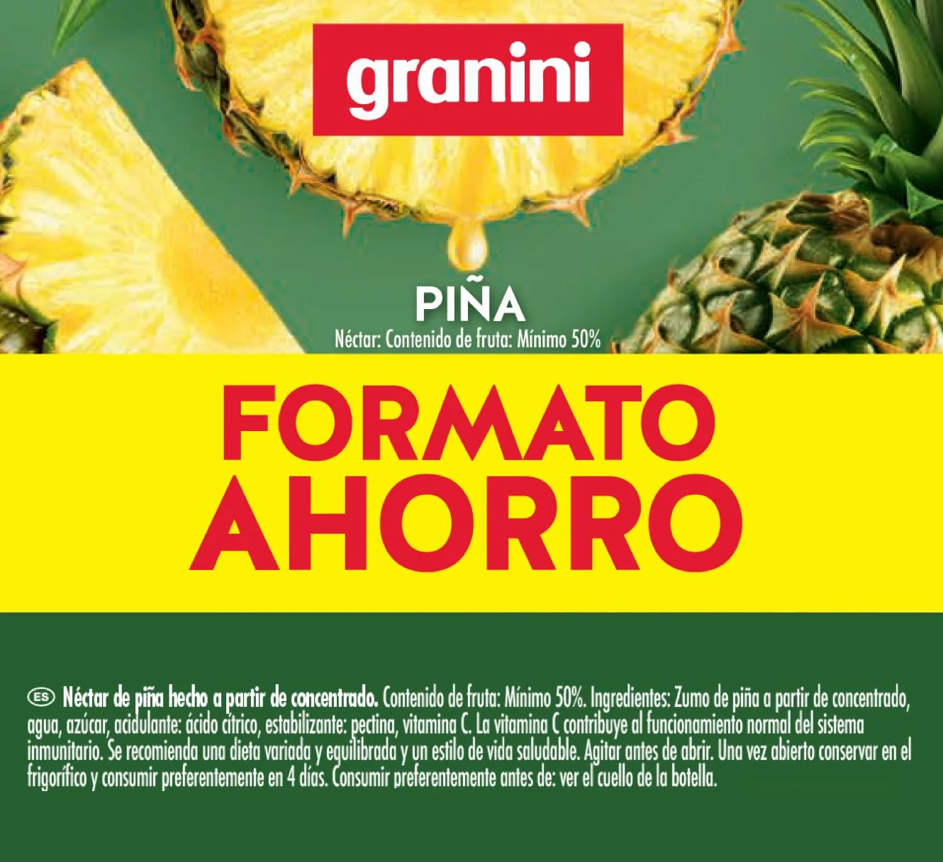 Granini Néctar de Piña 1,5L Formato Ahorro