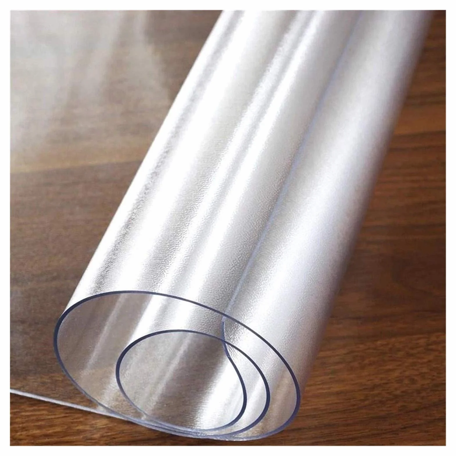 Mantel de PVC transparente personalizable, grueso, impermeable, resistente al calor, plástico para mesas de café y comedor (1 m, 0,8 x 1 m), superficie antideslizante