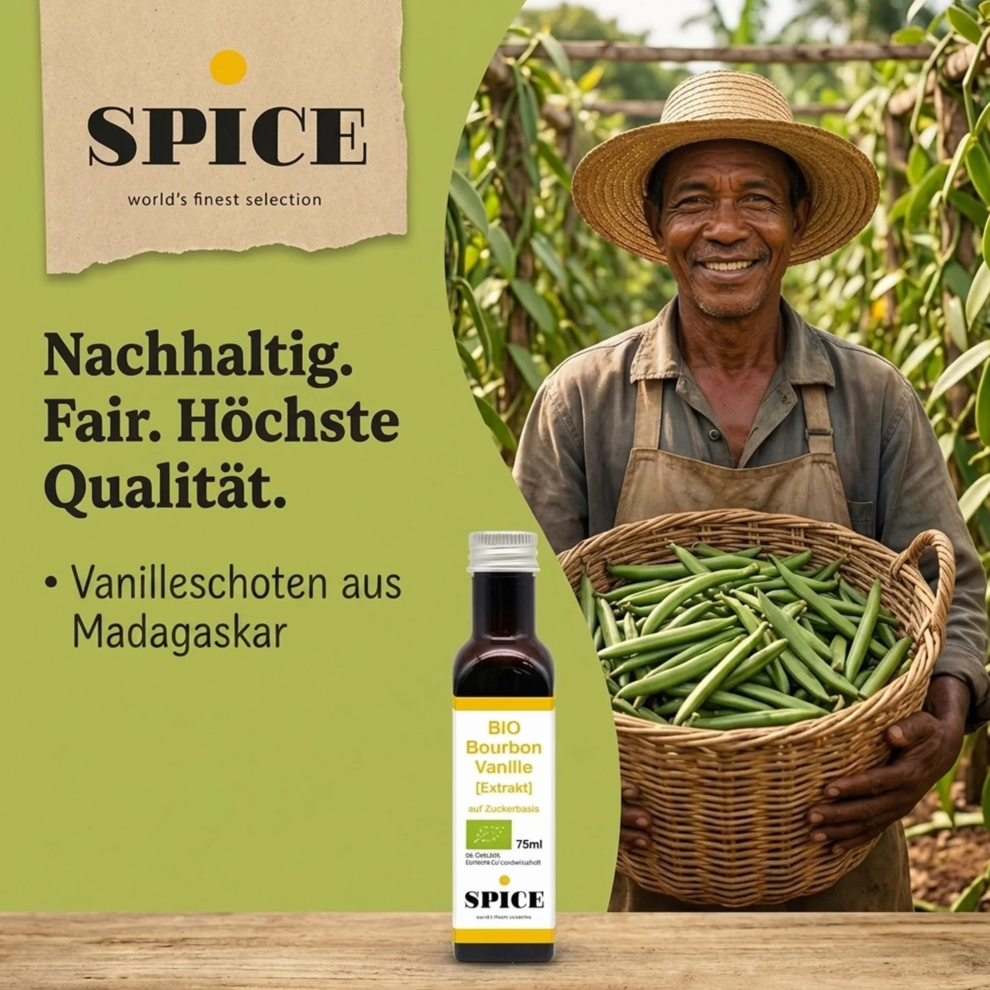 Extracto de Vainilla Bourbon BIO 75 ml natural de Madagascar para hornear
