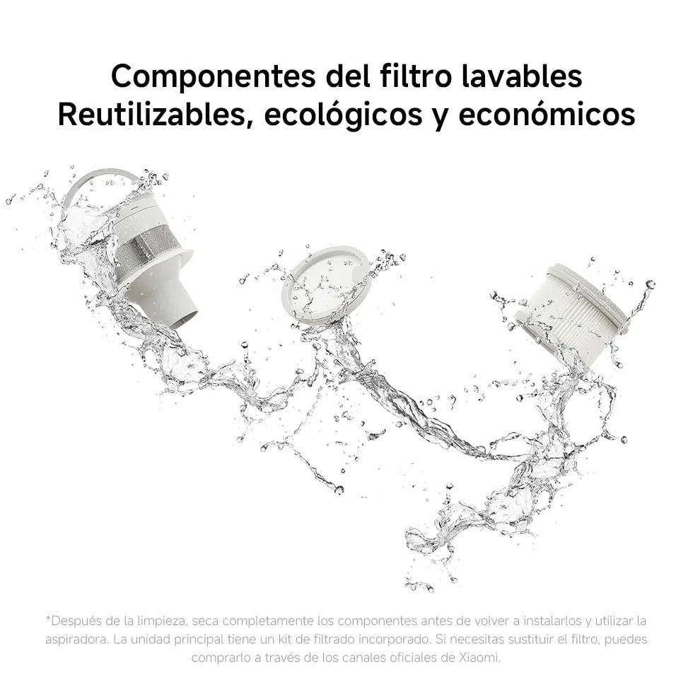 XIAOMI Aspiradora inalámbrica G20, 25 kPa, 150 AW, 60 min autonomía, filtración 99.9%, luz frontal para polvo