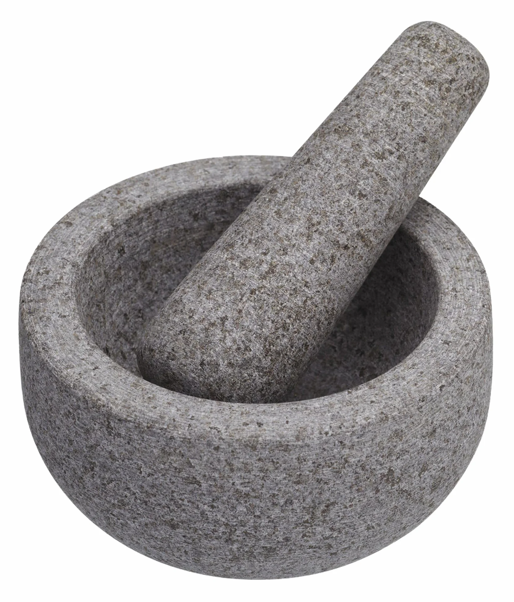 MasterClass, Mortero, Juego de mortero de granito no poroso, 12 x 9 cm, Gris
