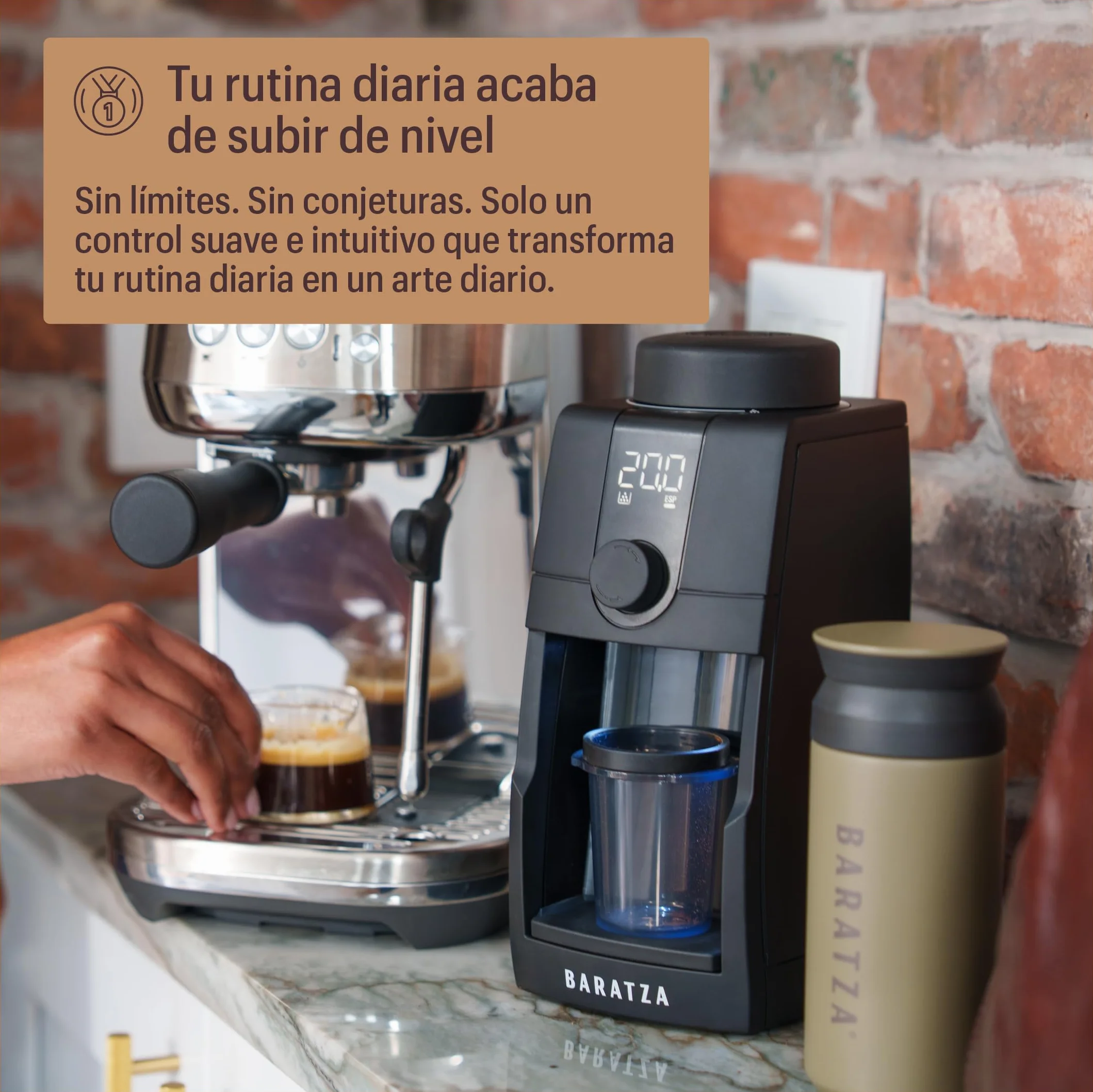 Baratza - Encore ESP Pro Molinillo de Café - Ajuste continuo, Disco de control de flujo, Tecnología antiestática, Dos modos de dosificación - Tolva 300 g, Muelas cónicas 40 mm, Fácil de limpiar