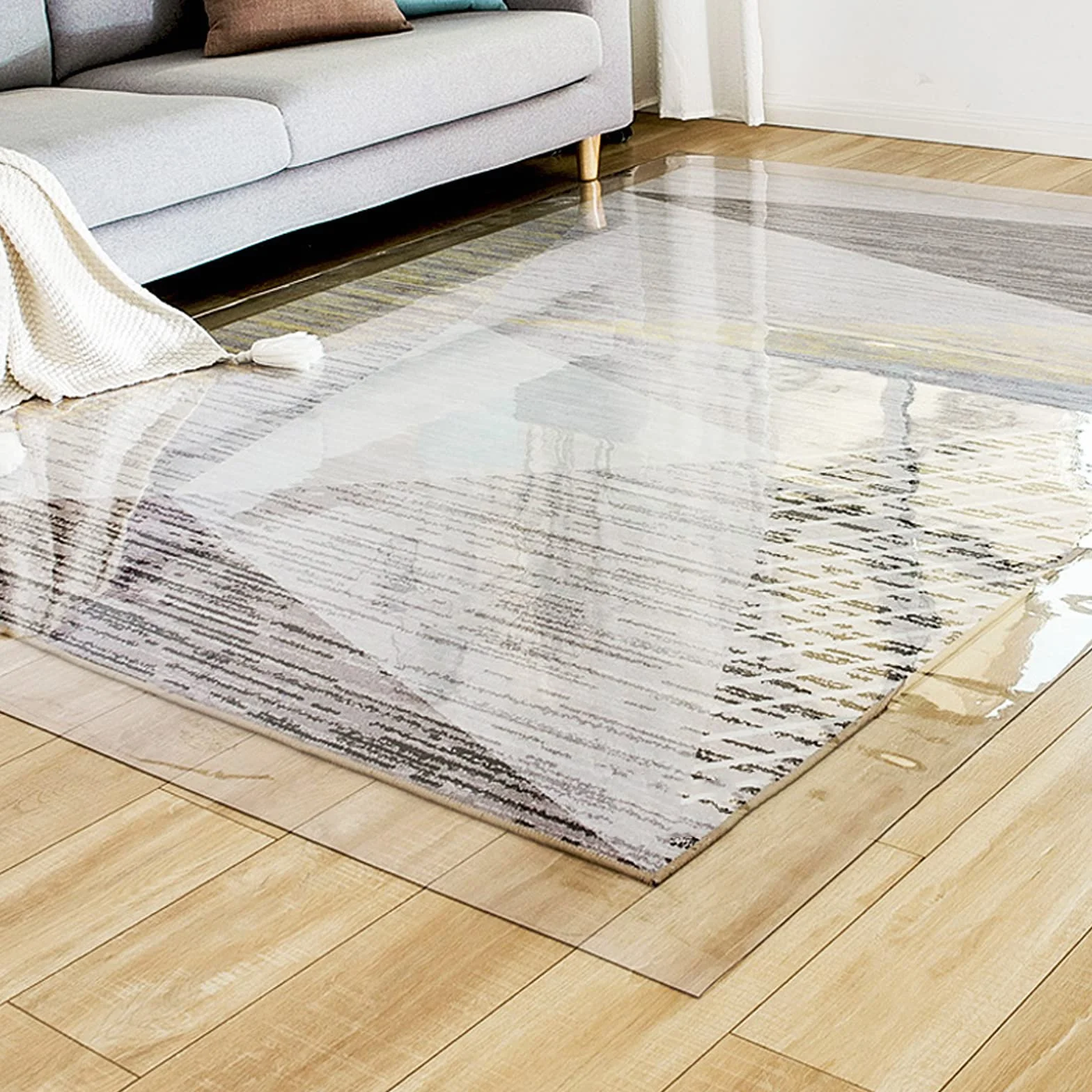 Protector Suelo Alfombra De PisoAlfombrilla para Silla de Oficina,Transparente Estera De La Puerta del PVC,Alfombrilla Protectora para alfombras o Protectores de Suelos Duros (150x200cm)