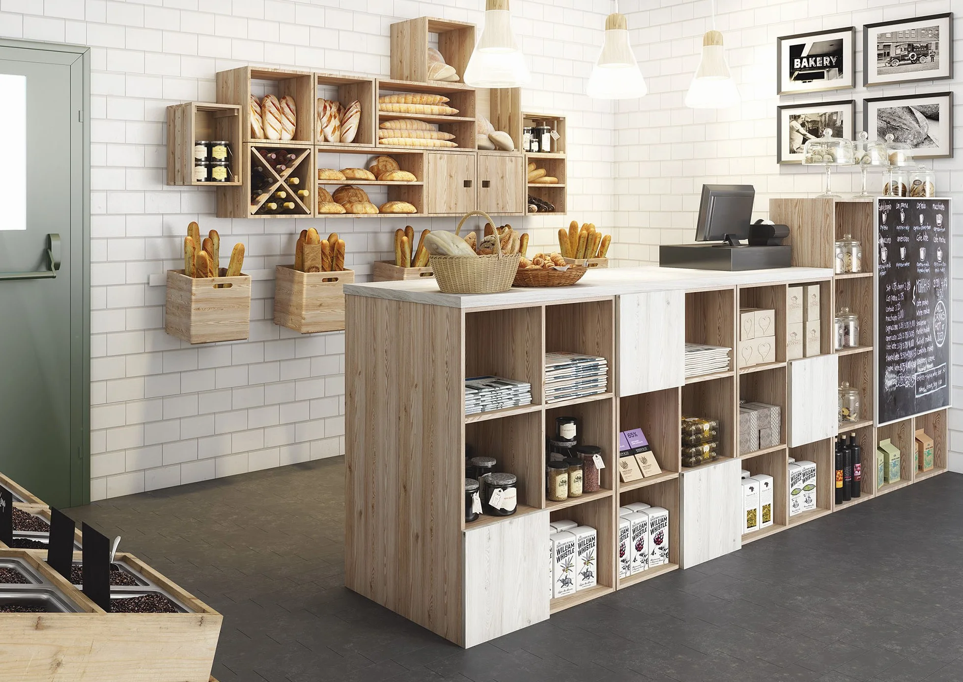 Astigarraga Kit Line Estantería Modular Dinamic 1 Cubo con Balda, Madera de Pino 36,2x36,2x33 cm