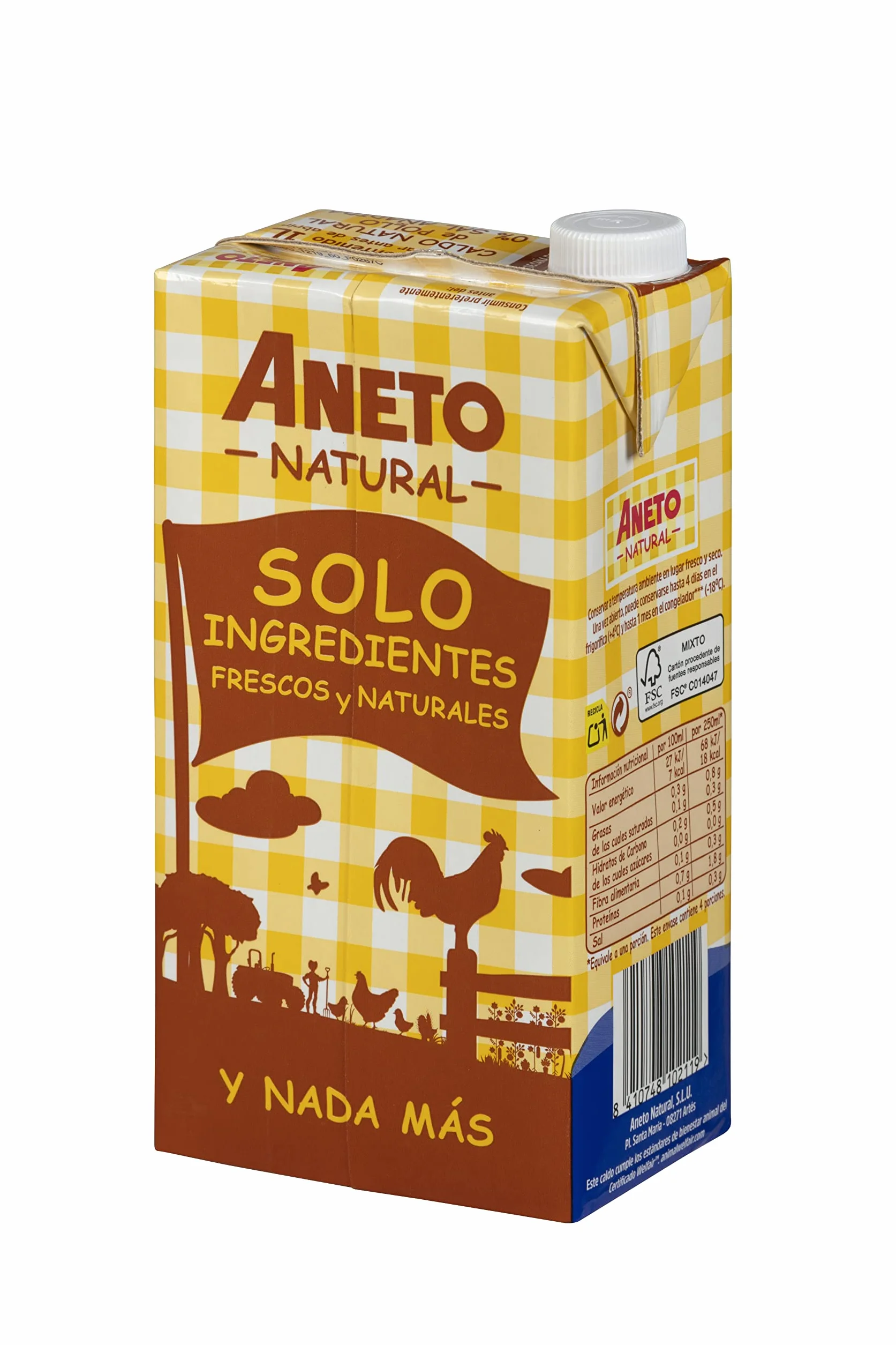 Aneto Caldo de Pollo 0% sal 6x1L