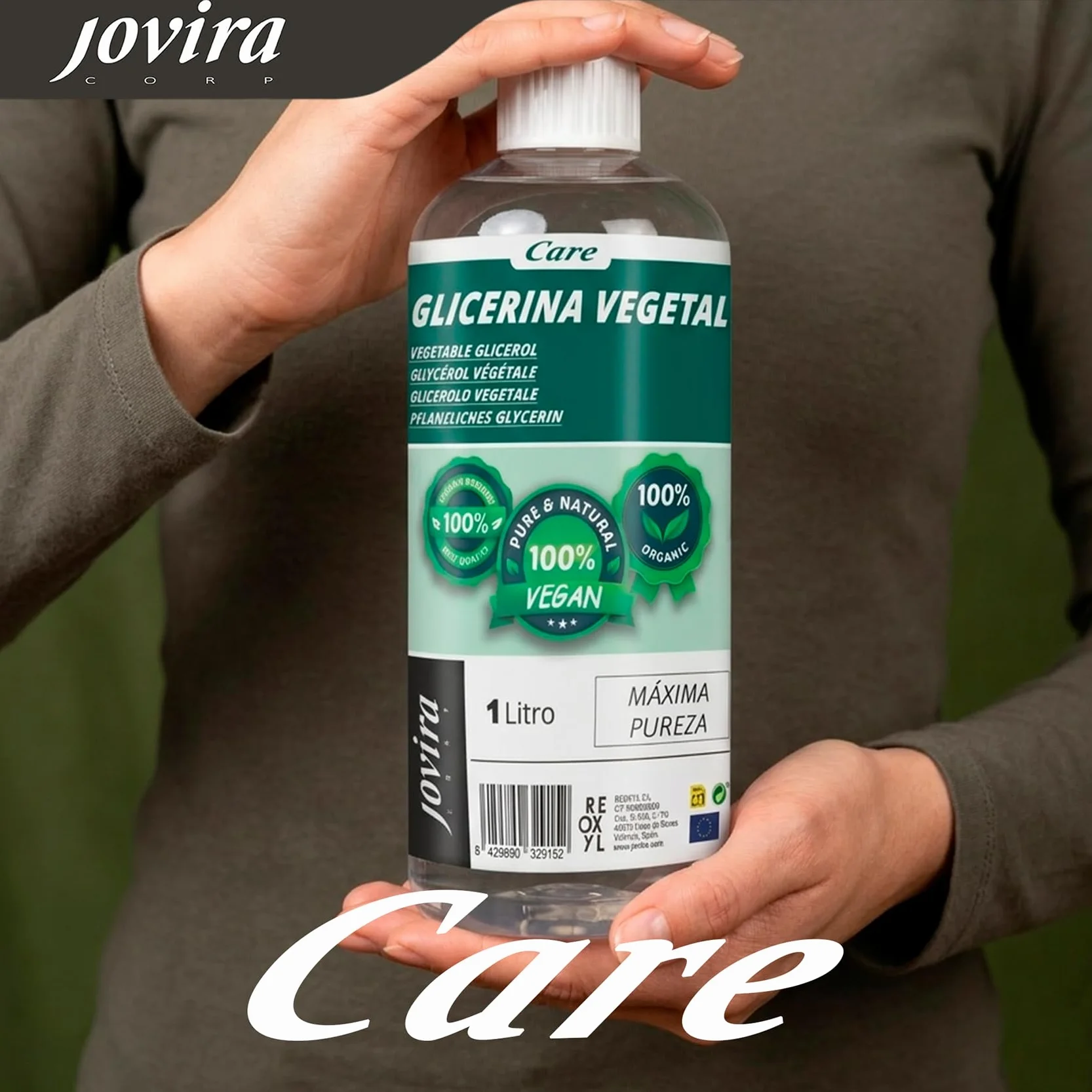 1 L | Glicerina Vegetal Líquida | 1L | 99,5% Pura | Para Hacer Jabones y Cosmética Casera | Glicerina para Secar Flores | Ingrediente Vegetal Multiuso. (1 Litro)