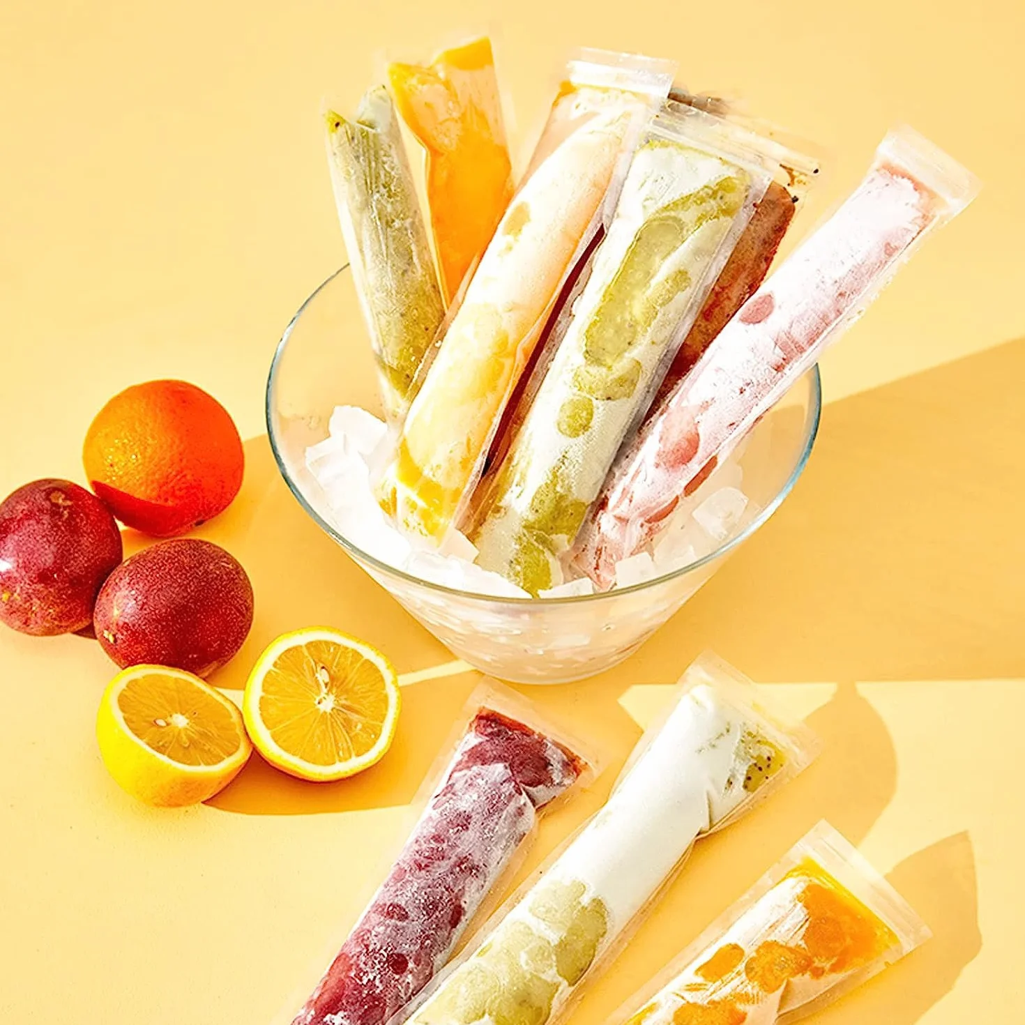 Bolsas Desechables para Paletas de Hielo 100 PCS con Embudo para Yogur Helado Jugo