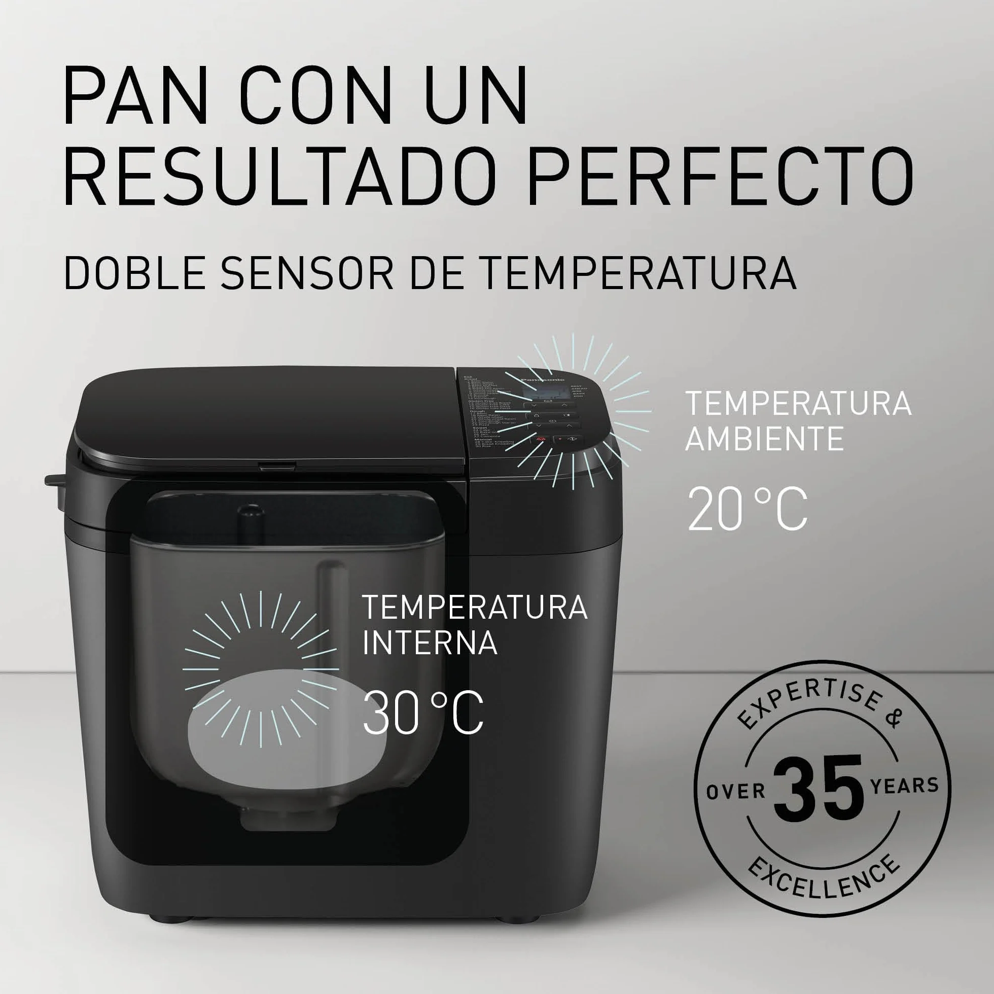 Panasonic SD-R2530 Panificadora Automática con Dispensador, 850 W, Sensor de Temperatura, Temporizador Digital 13H, 30 Programas, Negro