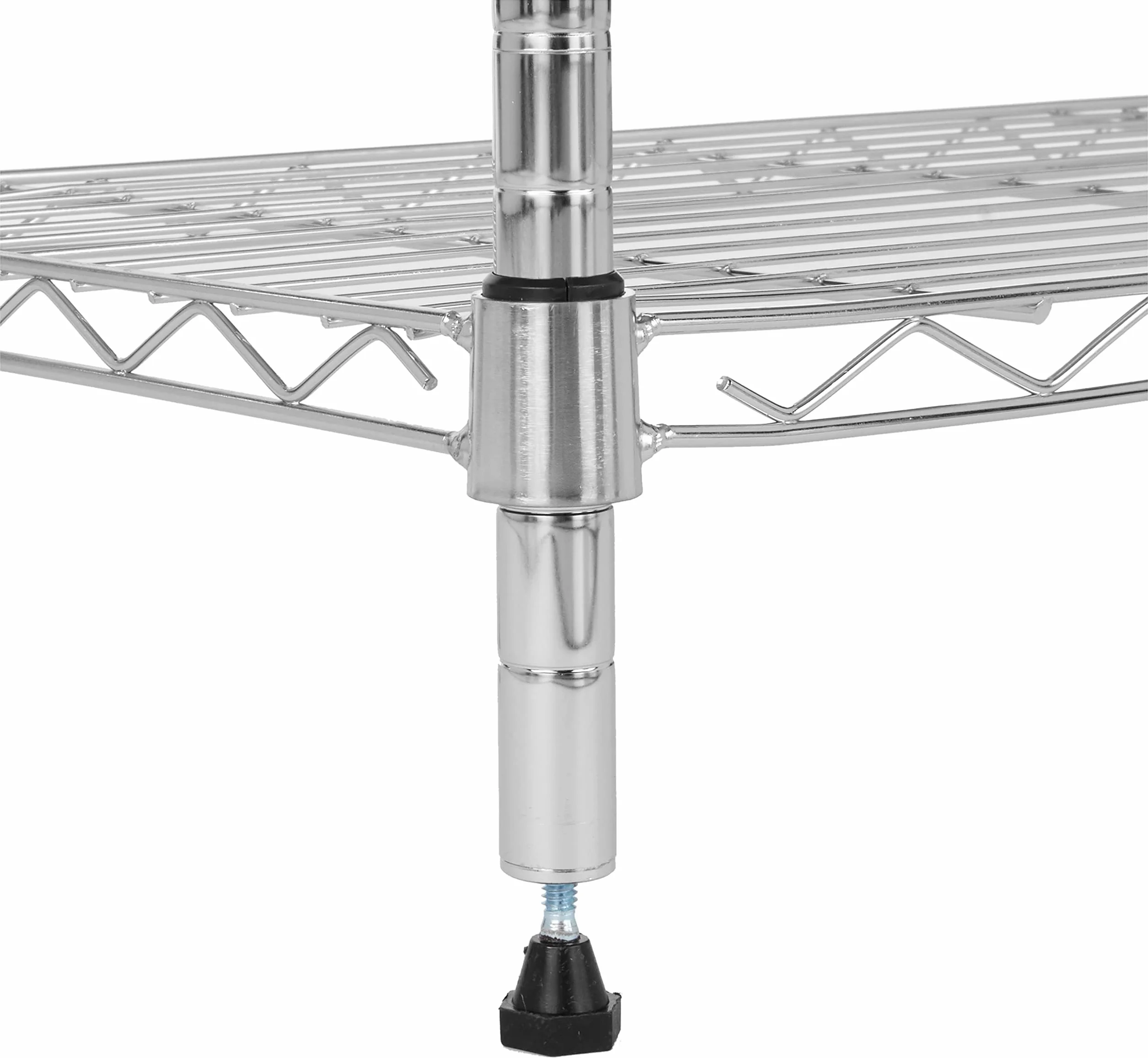 Amazon Basics Estantería ajustable con 5 baldas, Cromado, 40.6 cm x 40.6 cm x 137 cm