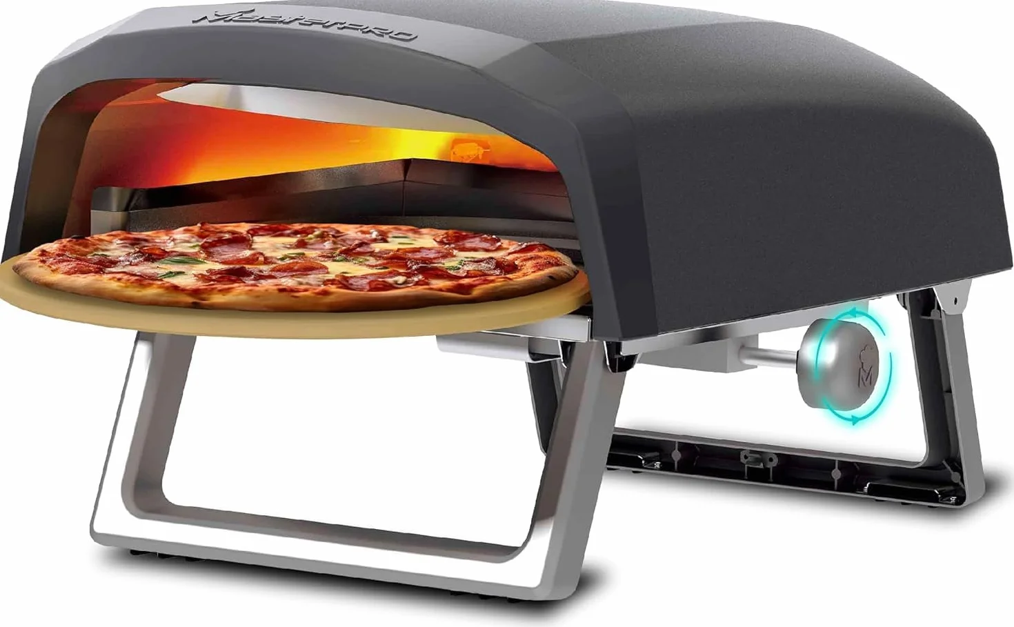 MasterPRO Napoli Horno Giratorio Portátil de Gas para Pizzas 500°C Cocción Rápida