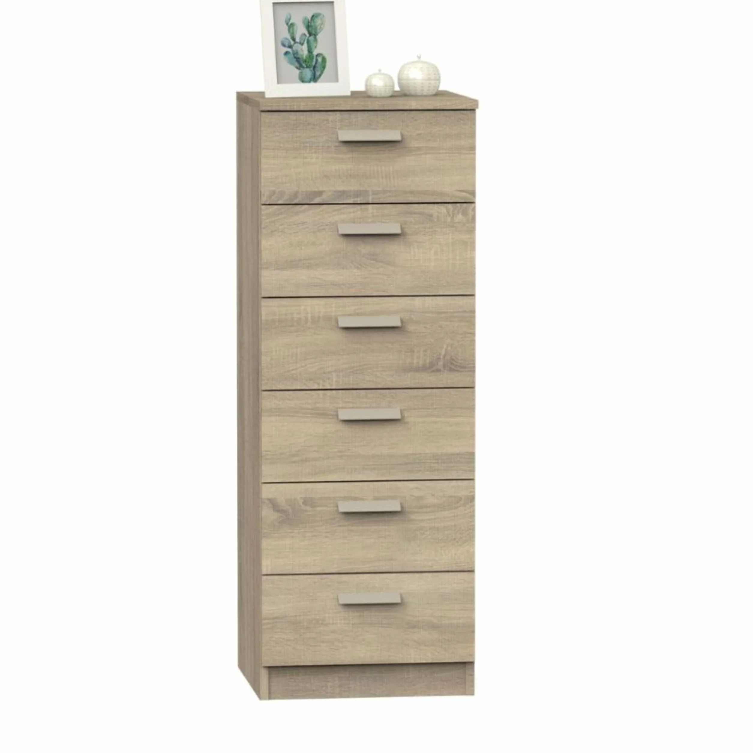 Pack Muebles Dormitorio Juvenil Tibet Estilo Natural en Color Roble Cambrian (Cama + Armario + Cómoda)