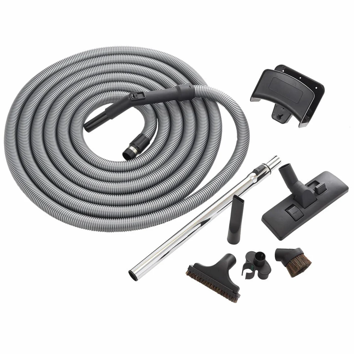 Kit de mangueras para aspiradora Central con Accesorios – Manguera sin Encendido/Apagado 9 Metros – Apto para Muchas Marcas
