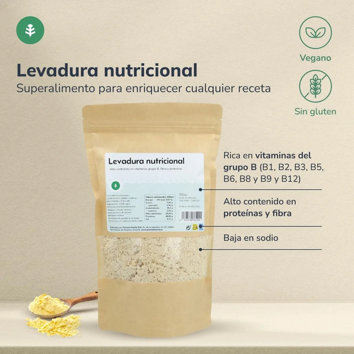 Planeta Huerto Levadura Nutricional 500g