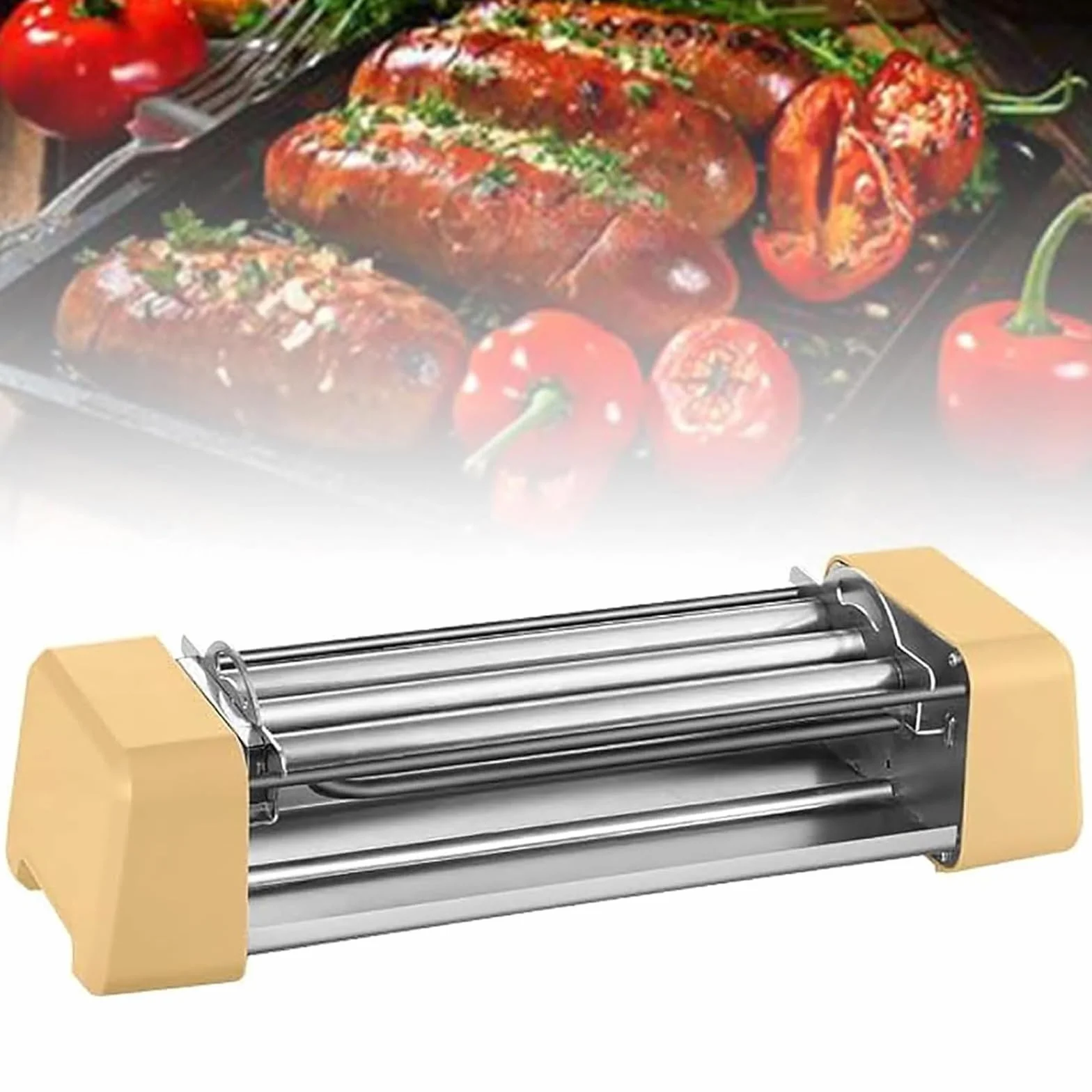 Hot Dog Machine - Parrilla para salchichas, rodillo de encimera con control de temperatura, capacidad de 5 rodillos para uso doméstico