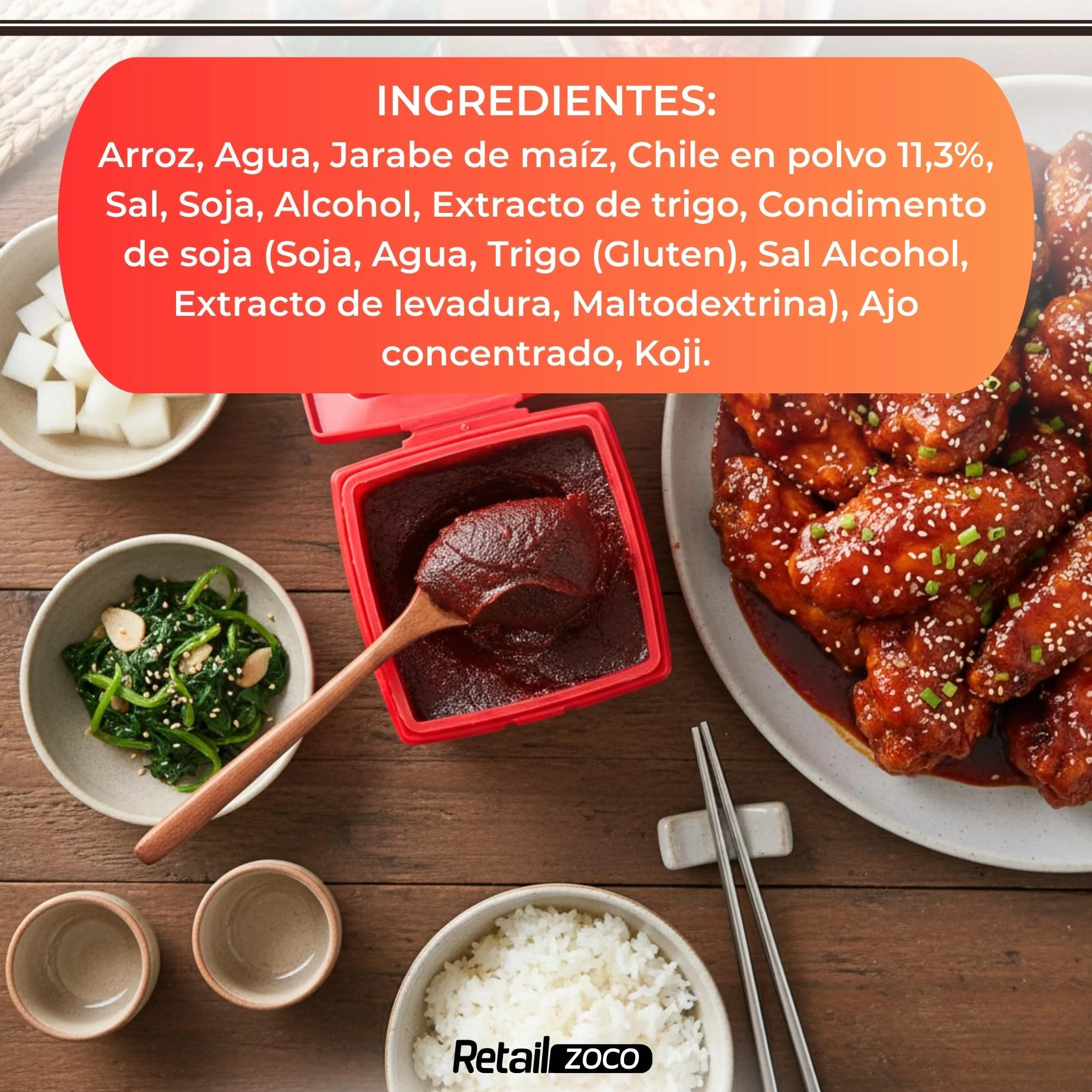 Pasta de chile Gochujang, Salsa Coreana de Guindilla y Arroz, 250 g