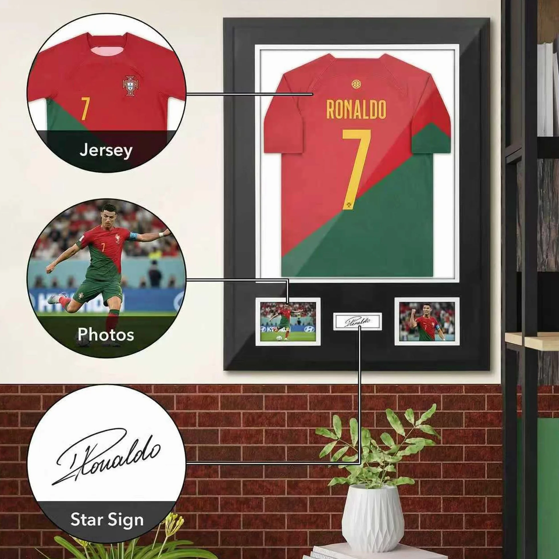 Marco de camiseta de fútbol de 60 x 80 cm, marco de aleación de aluminio, kit de exhibición de camisetas deportivas para adultos, marco para camiseta de fútbol, idea para camiseta de rugby